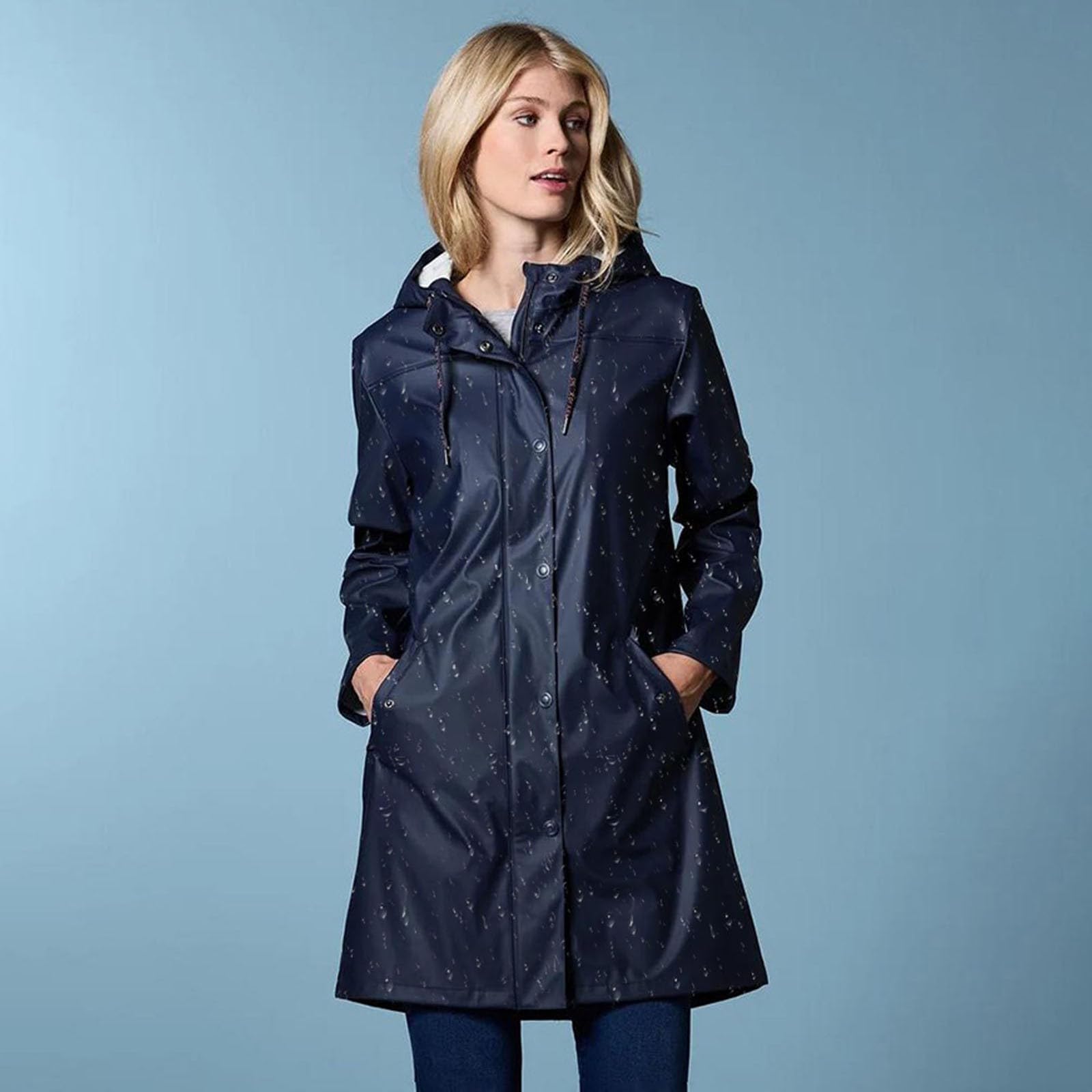 Genérico Chubasquero Mujer Running,Chaqueta Anorak para Mujer Impermeable Largo Cortavientos con Capucha para Exteriores Senderismo Informal Ligera