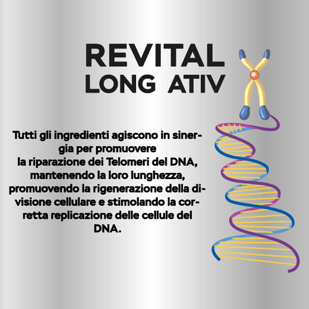 SEB - Revital Long Ativ - Integratore alimentare naturale da 60 capsule da 900 mg - Prodotto in Italia - Senza glutine