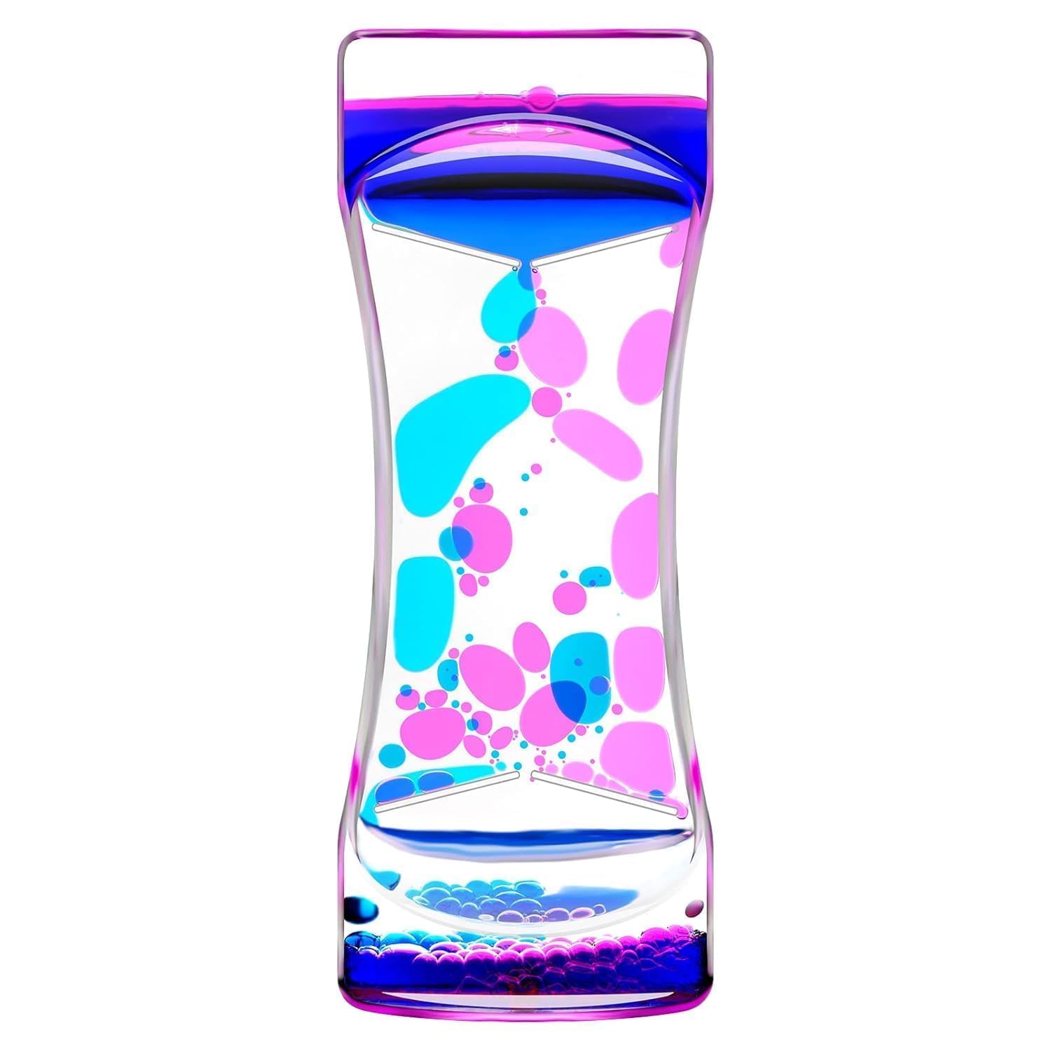 ITUSHA Liquid Motion Bubbler Timer Sensory Toys for Relaxation,Water Motion Timer Fidget Toy Anxiety Toys drip Oil Motion Bubble Sensory Play for Office Home Table Decoration (Multicolor)