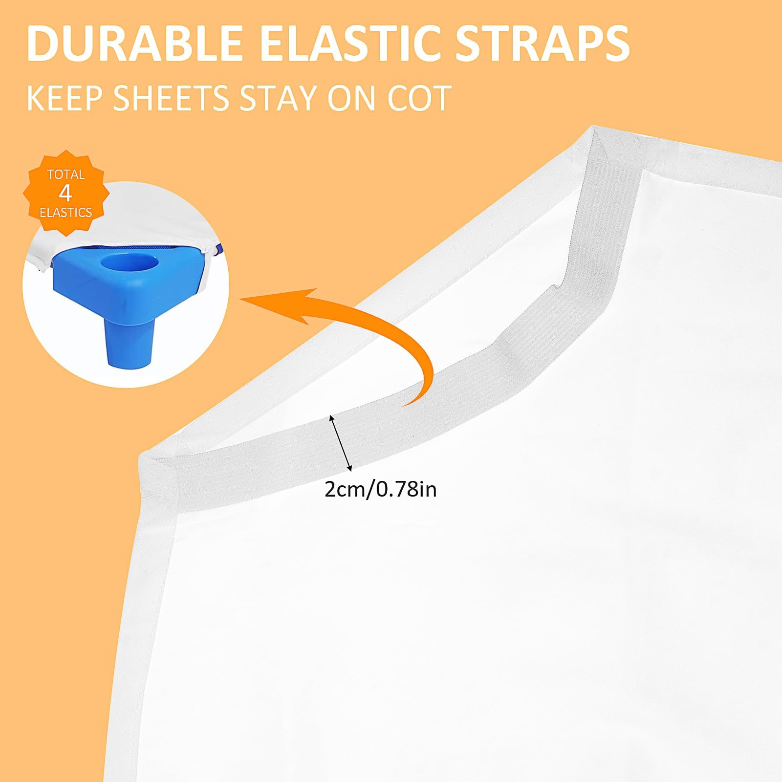Lot de 10 draps-housses pour lit d'enfant - 60 x 130 cm - Pour lit simple - Kita Nap Cot - En microfibre douce et respirante - Pour enfants garçons et filles - Blanc