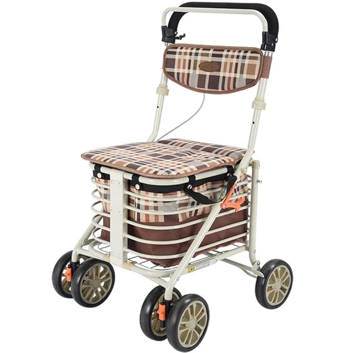 Buy H.JPT Rollator Walker shopping trolley cart Lightweight mobility