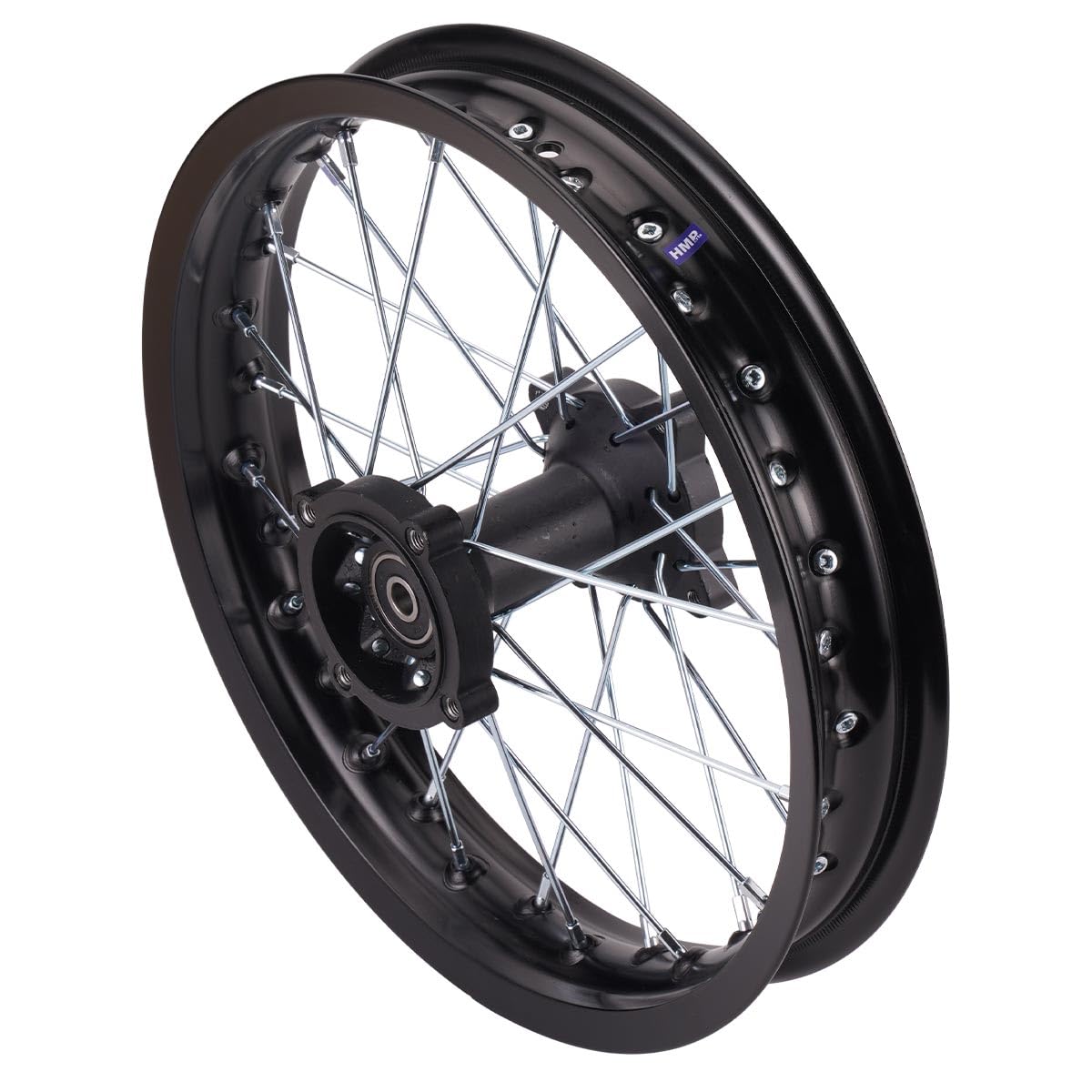Cerchio Alluminio Anodizzato 14 Pollici Posteriore Nero 12 MM Typ2 Pit Bike Dirt Bike Cross
