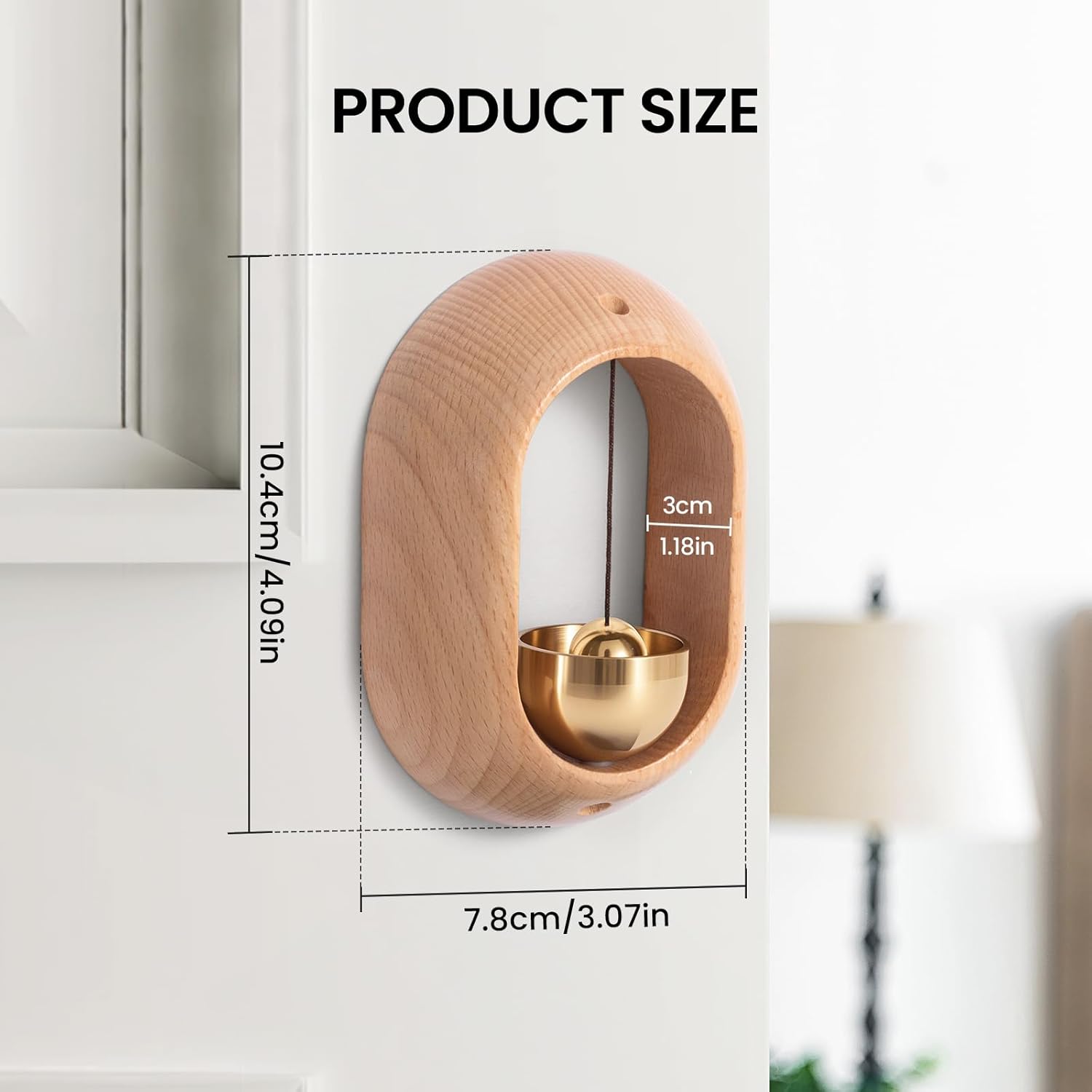 Magnetic Shopkeepers Door Chime for Business, Bell for Door Open Alert, Entry Chime for Store, Restaurant, Home, Porch, Garden – Easy Stick-On with Magnet, No Wiring, Housewarming Gift