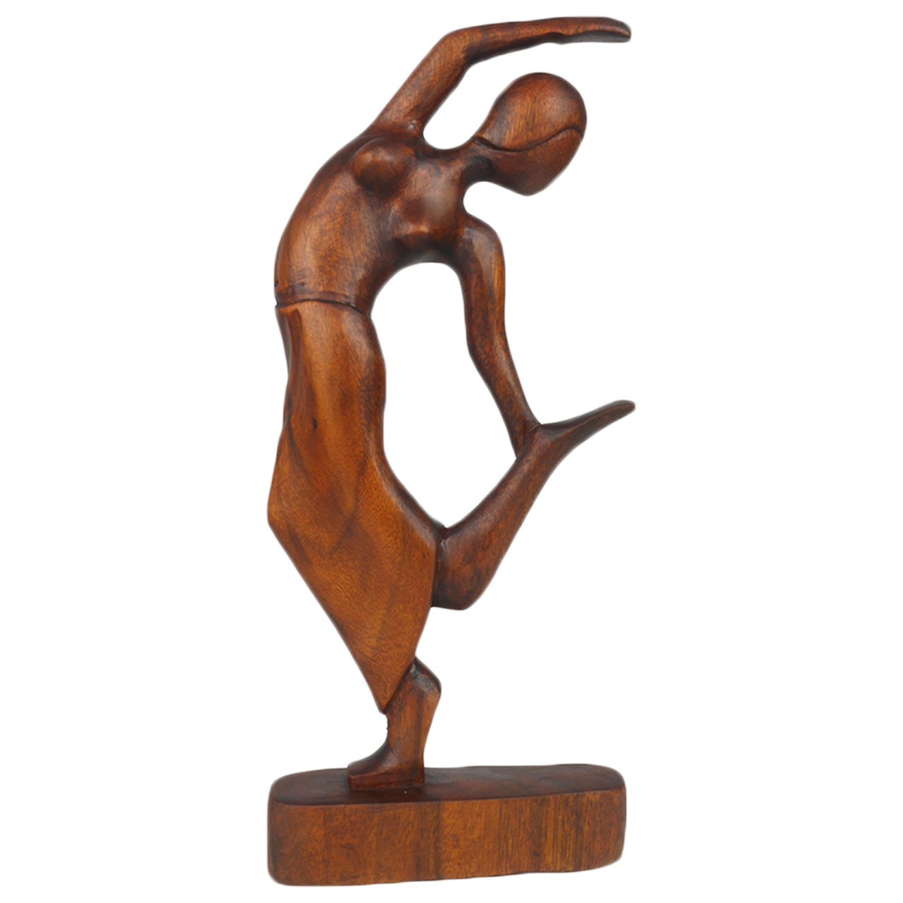 Tokoindah Art-Craft Yoga Frau aus Suar Holz 30cm