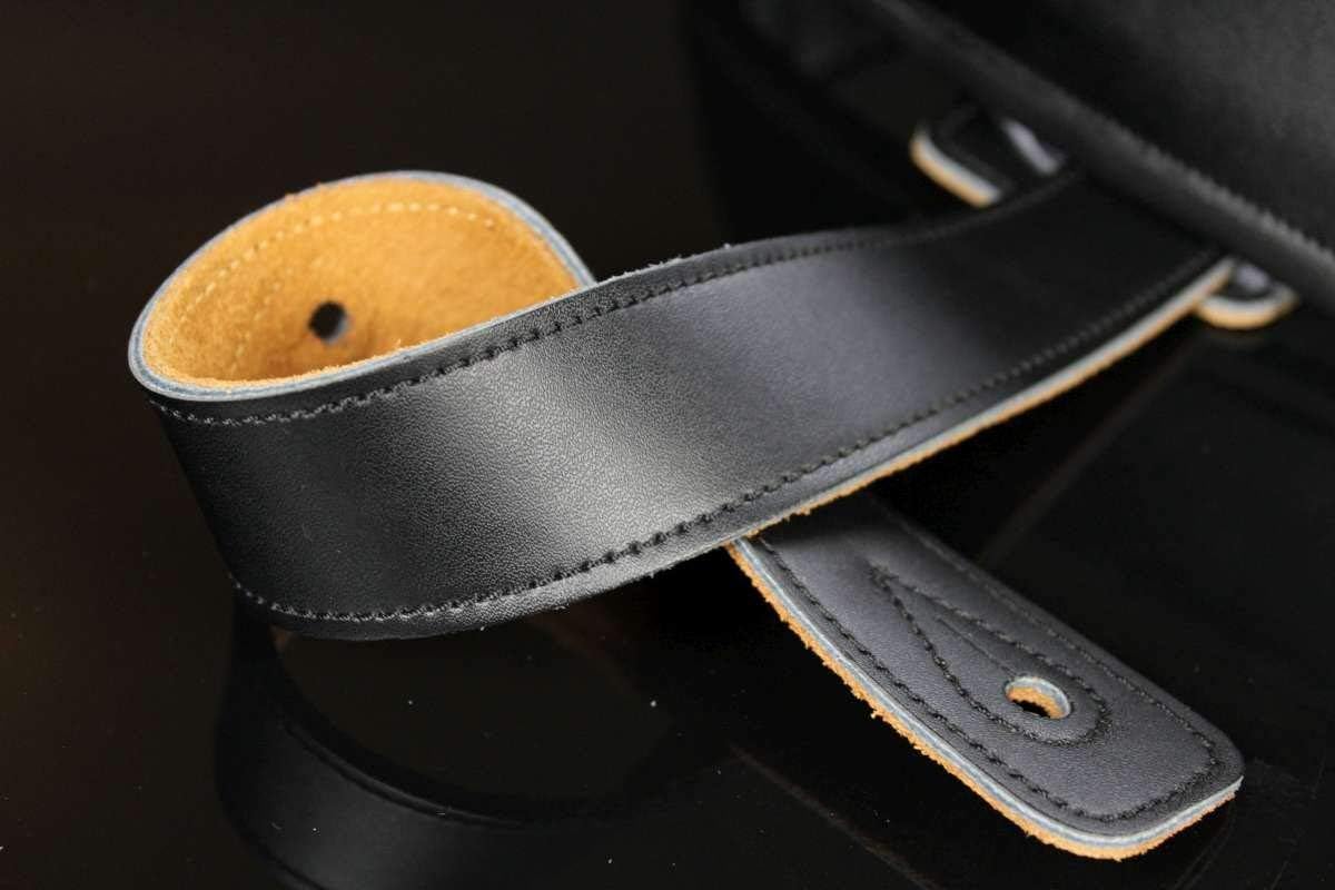 PERFECTBASS Super Wide Black Leather Double Padded Strap IL-B5 Blk