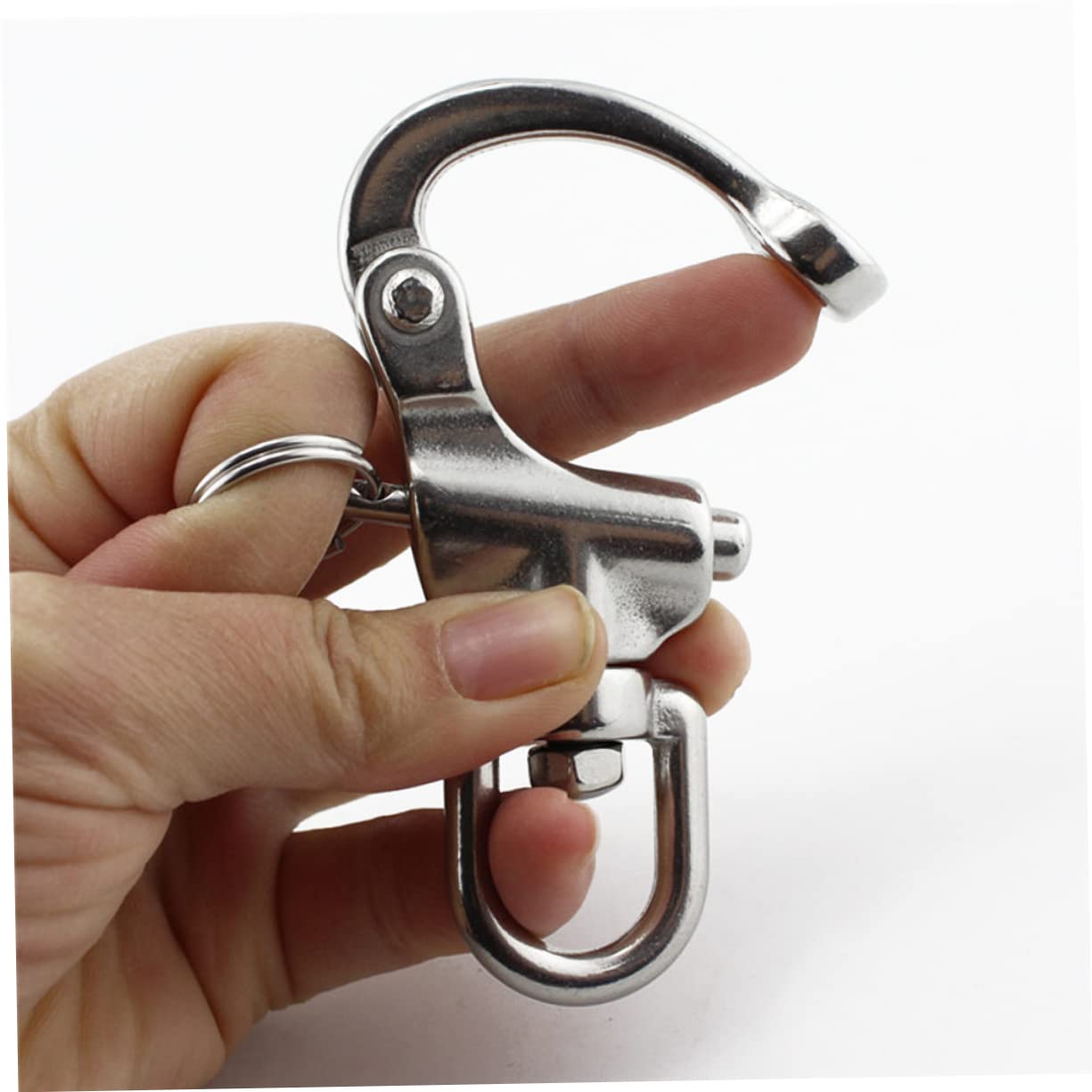 NAMOARLY Rigging Shackles Eye Snap Shackle Stainless Steel Shackles Bumper Shackles Swivel Shackle Chain Shackle Silver