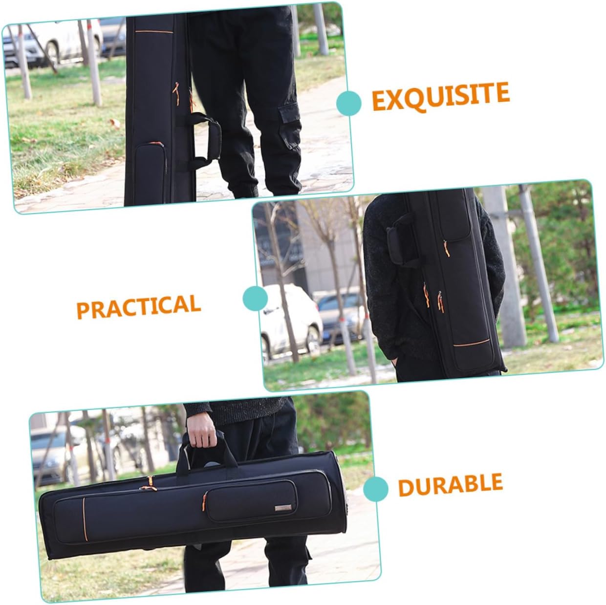 Toddmomy Oxford Cloth Trombone Storage Bag Durable Portable Case with Double Shoulder Design for Safe Transport of Musical Instruments