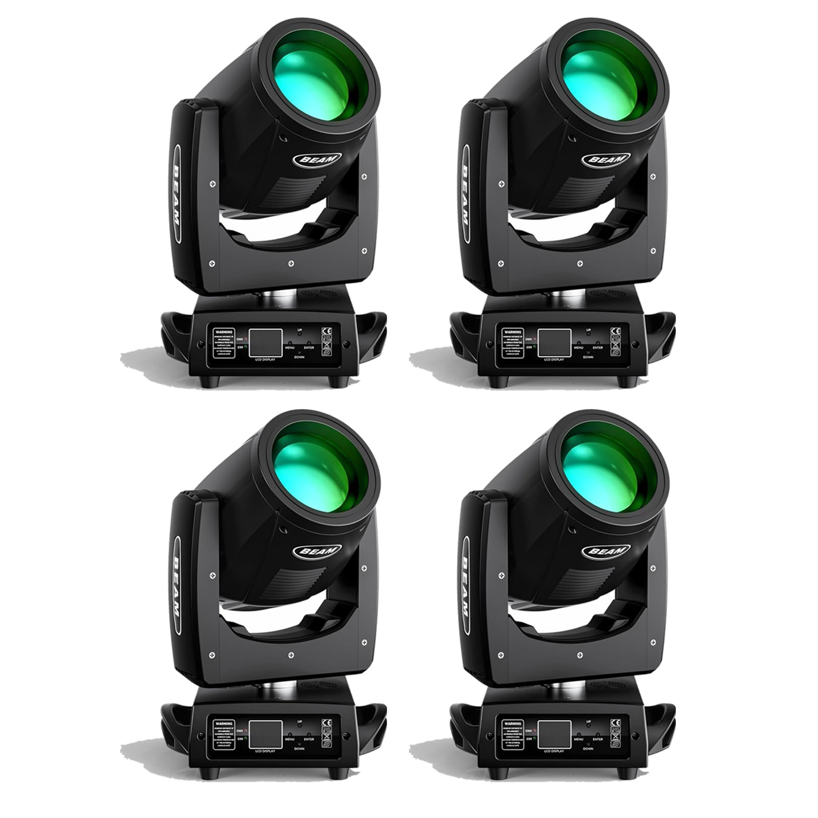 7R 230W Mini Moving Head DJ Lights Light 16 Prisms 13 Colors 14 Patterns Prisms/Wash/Beam/Frost/Rainbow for Parties Wedding Stage Lighting (4 Pack)