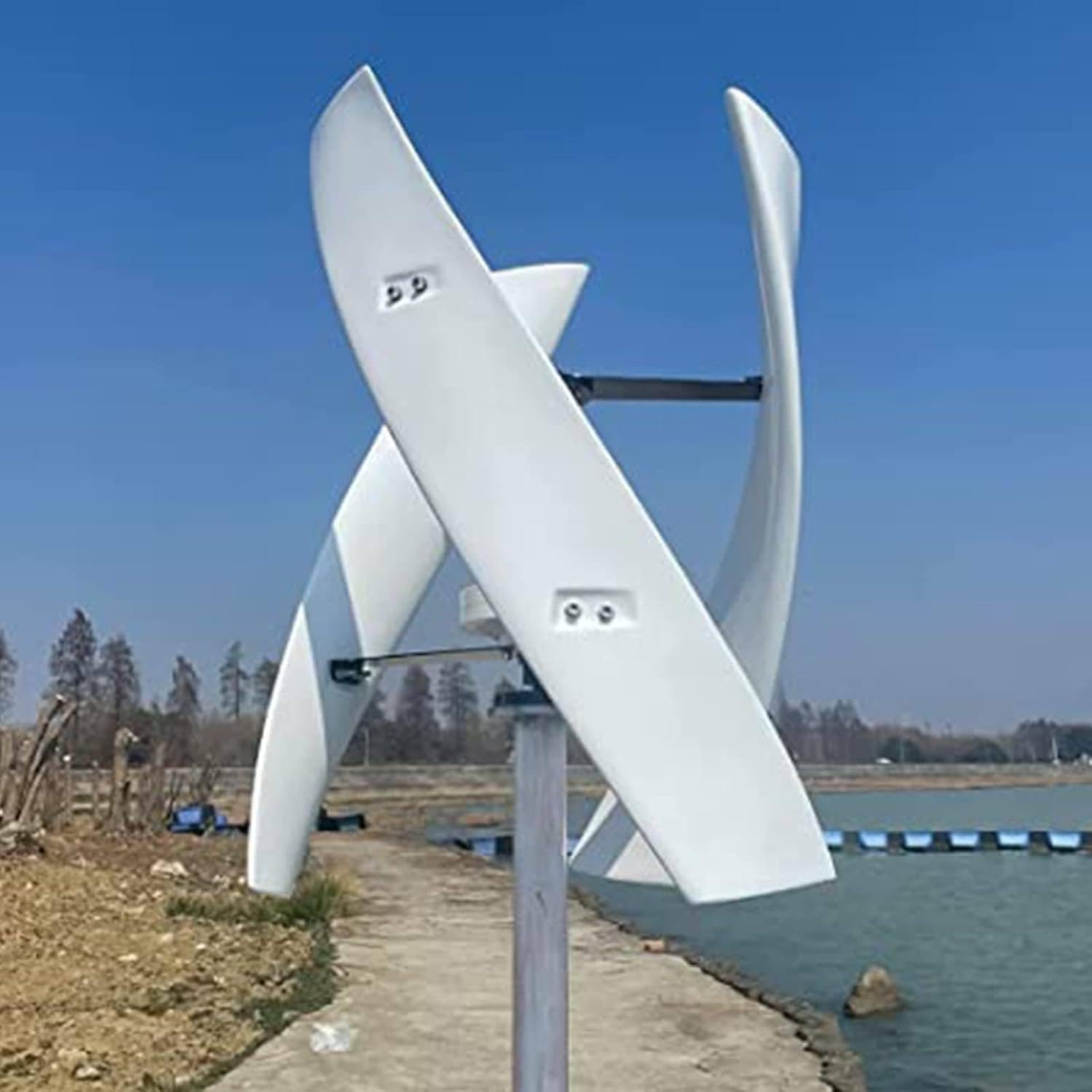 Jozyjul 48V 12V/24V/48V/220V Magnetic Levitation Wind Turbine, 20000W High Efficiency Vertical Axis Wind Turbine Generator, With Controller, For Home, Street