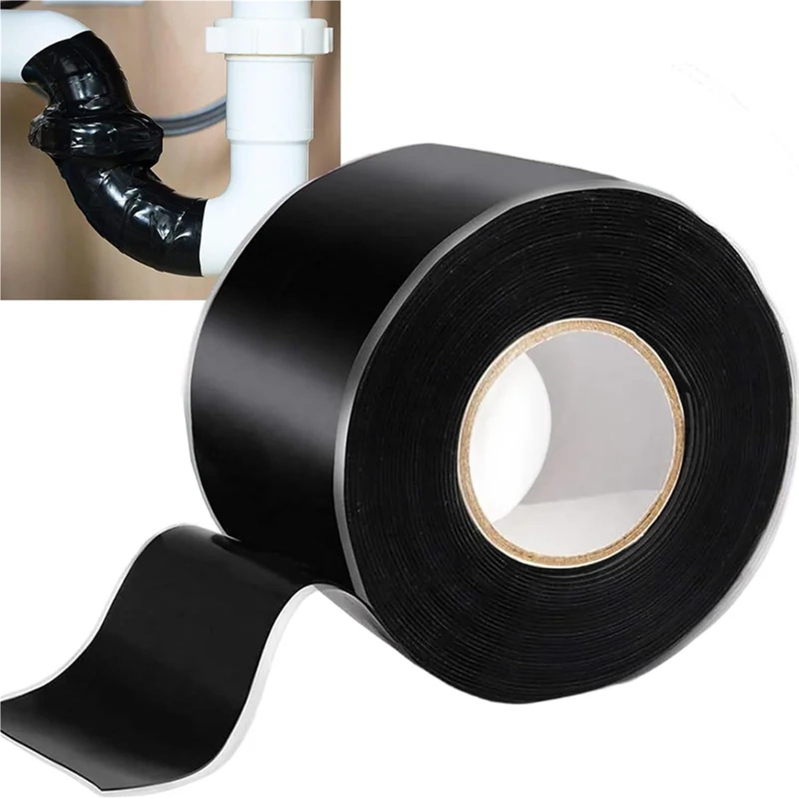 Cinta de silicona autofusible para sellado y aisla Cinta de Silicona Autofusionable Reparación de Fugas Multicolor 5 Rollos(White 3.0 meter)