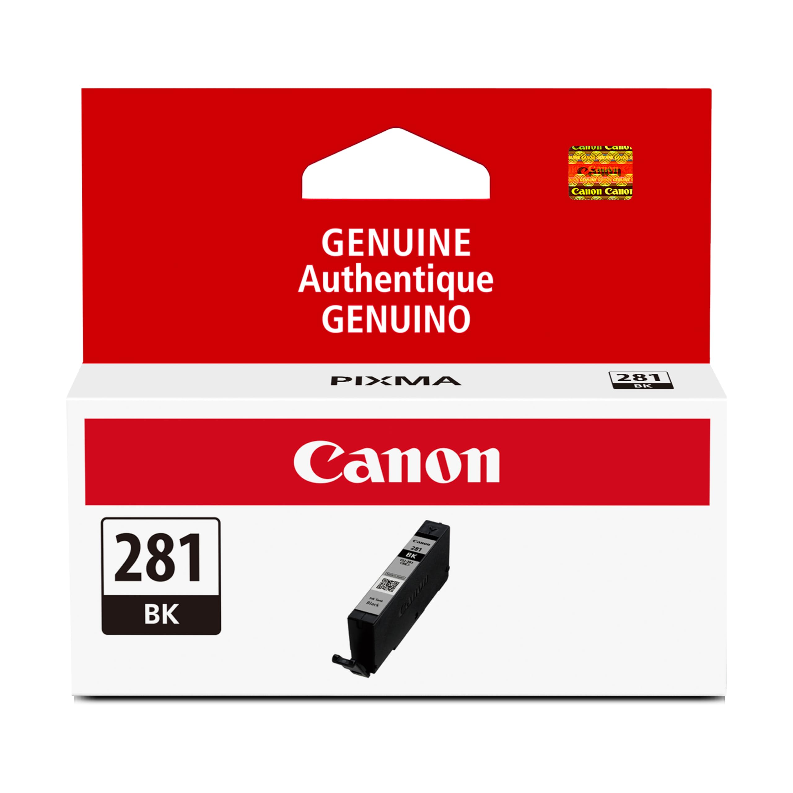 Canon CLI-281 Genuine Black Ink Tank, Compatible with TR8520, TS9120,TS8120, TS6120, TS9521C/a, TS9520/a, TS8220, TS6220, TS8320, TS6320, TS702/a, and TR8620/a Series Printers