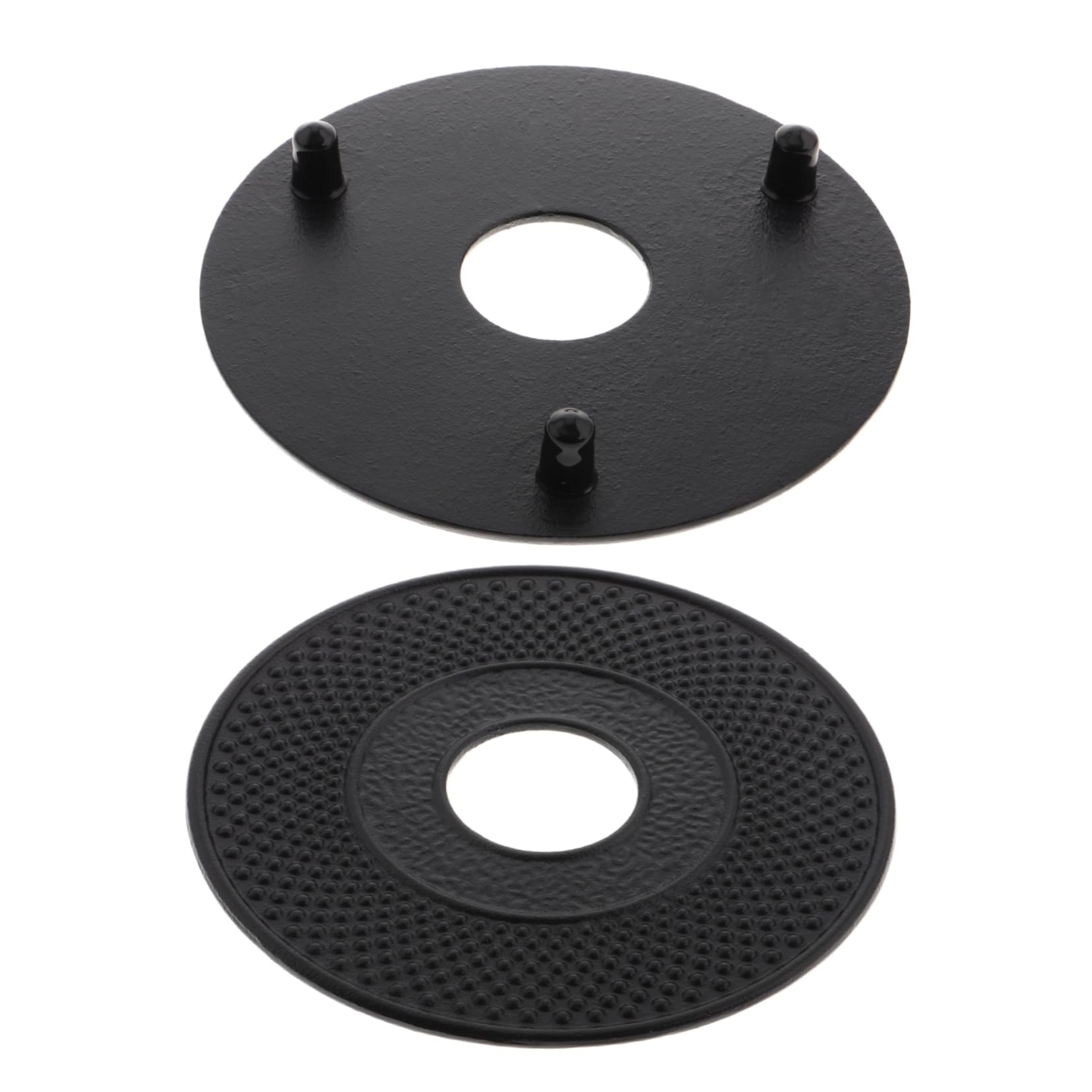 Alipis 2Pcs Cast Iron Teapot Stand Coaster Japanese Style Kettle Holder Decorative Iron Hot Mat for Teapots Vintage Design for Home and Kitchen Use