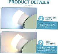 Vista 8 de DOITOOL 10 unids USB luz nocturna recargable apliques de pared al aire libre lámpara de pared mini coche compacto guardería luz nocturna mini LED