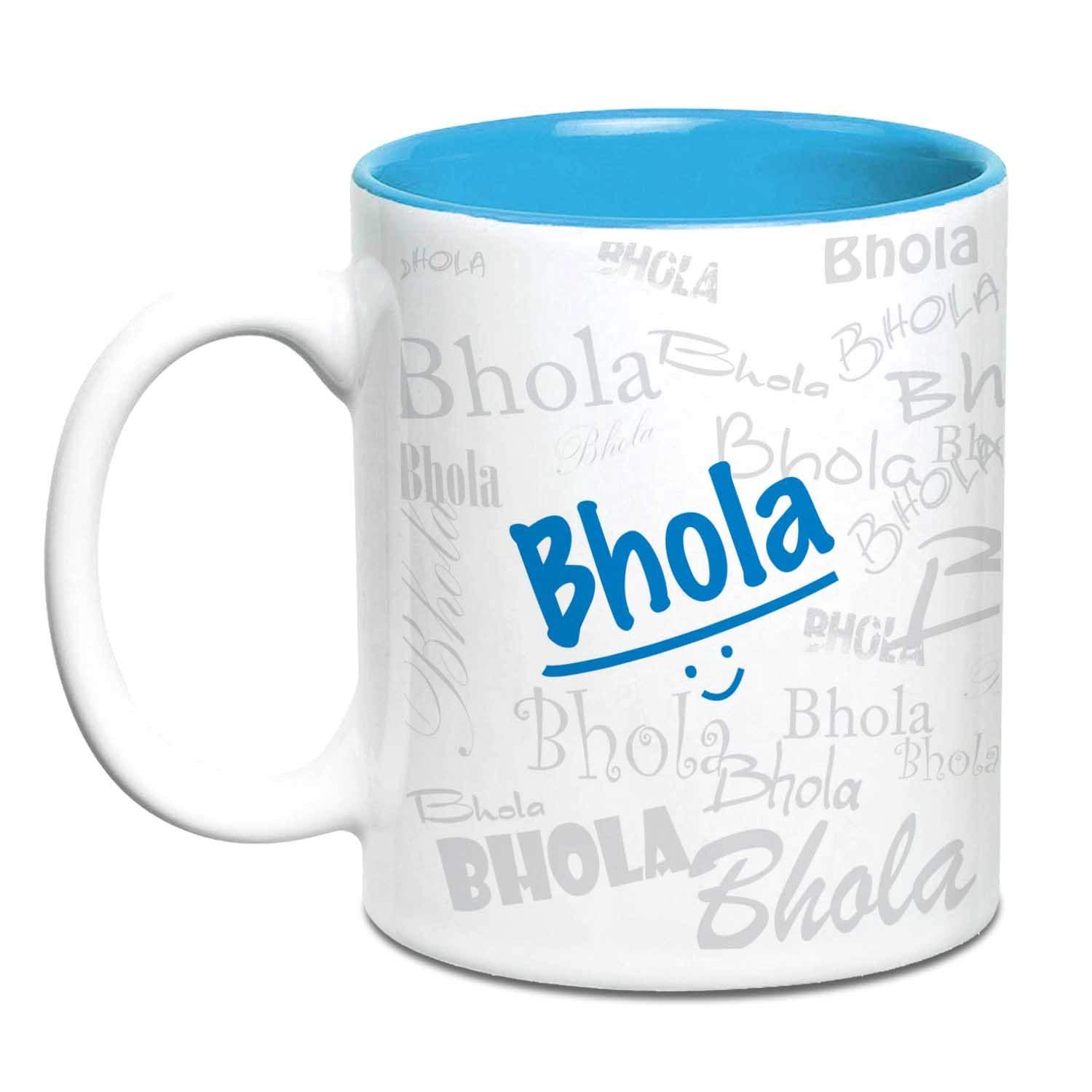 Hot Muggs Me Graffiti Mug - Bhola Personalised Name Ceramic, 315ml, 1 Unit