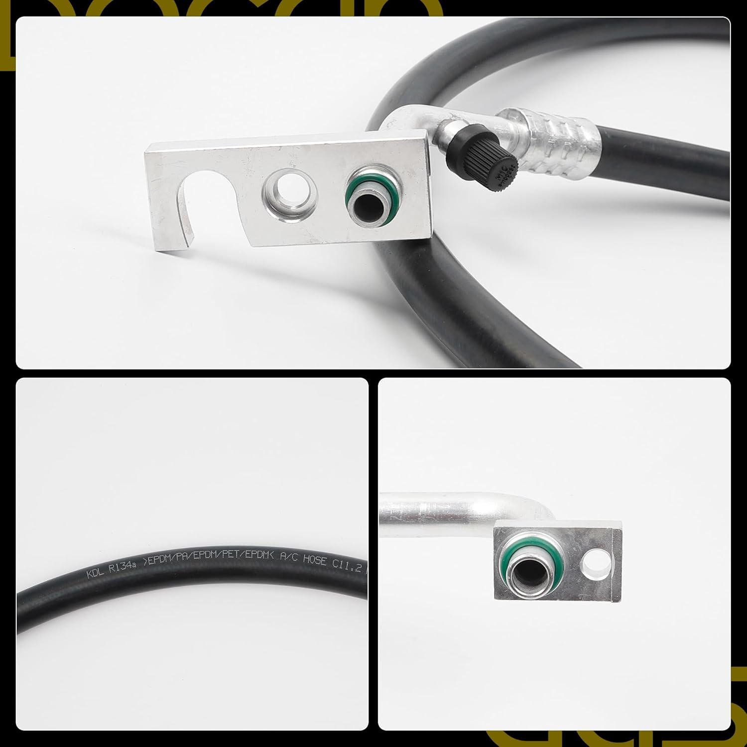 Dasbecan Discharge AC Line Compressor to Condenser Hose Assembly Comptible With Peterbilt Kenworth Trucks Replaces# F5062421475