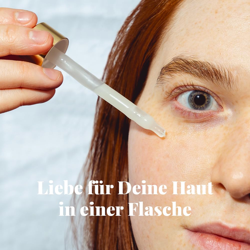 Veganes Gesichtsserum mit Hyaluronsäure für ein strahlendes Hautbild 30ml – Anti Aging Serum – Dermatologisch getestet mit Bestnote „SEHR GUT“ – Tierversuchsfreie Kosmetik – Nordic Cosmetic®