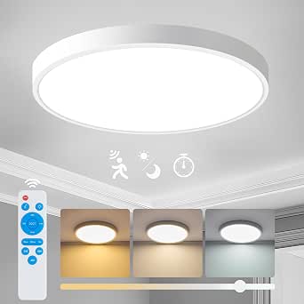 Produktbild von Smanu LED Deckenleuchte - Dimmbar Mit Fernbedienung 24W Für Wohnzimmer & Bad