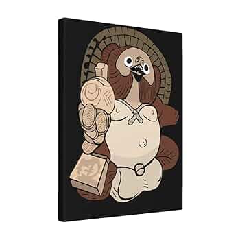 色鉛筆画　絵画　原画　狸の信楽焼の絵　額付き(B5サイズ) 色鉛筆画 絵画 原画 狸の信楽焼 額付き(B5サイズ)