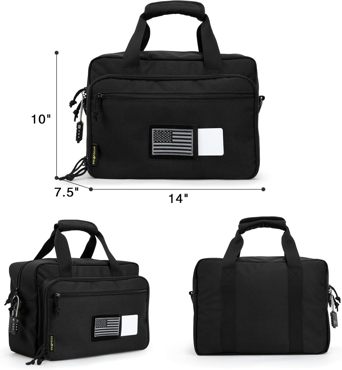 Small Range Bag For 2 Pistols Gun Range Bags For Handguns And Ammo Dual Pistol Handgun Revolver Hunting Bag Gun Carrying Case/Lockable Zippers - Image 5