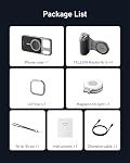Telesin Master Grip Kit -Poignée de la caméra avec C03 Selfie Light+ UV Filtre magnétique iPhone Caméra Grip Creator Kit intégré 3200mAh Batterie avec iPhone 17 Pro Max Cas de refroidissement du graphine