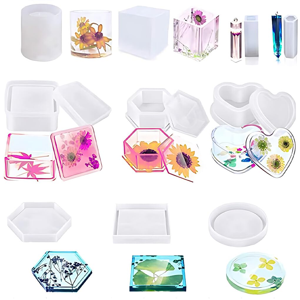 VUIUYOIES Set di stampi in Resina epossidica per scatenare la creatività e Splendidi Mestieri in Resina Kit di Strumenti per stampi in Resina per colata Fai-da-Te Facile da Usare, Un