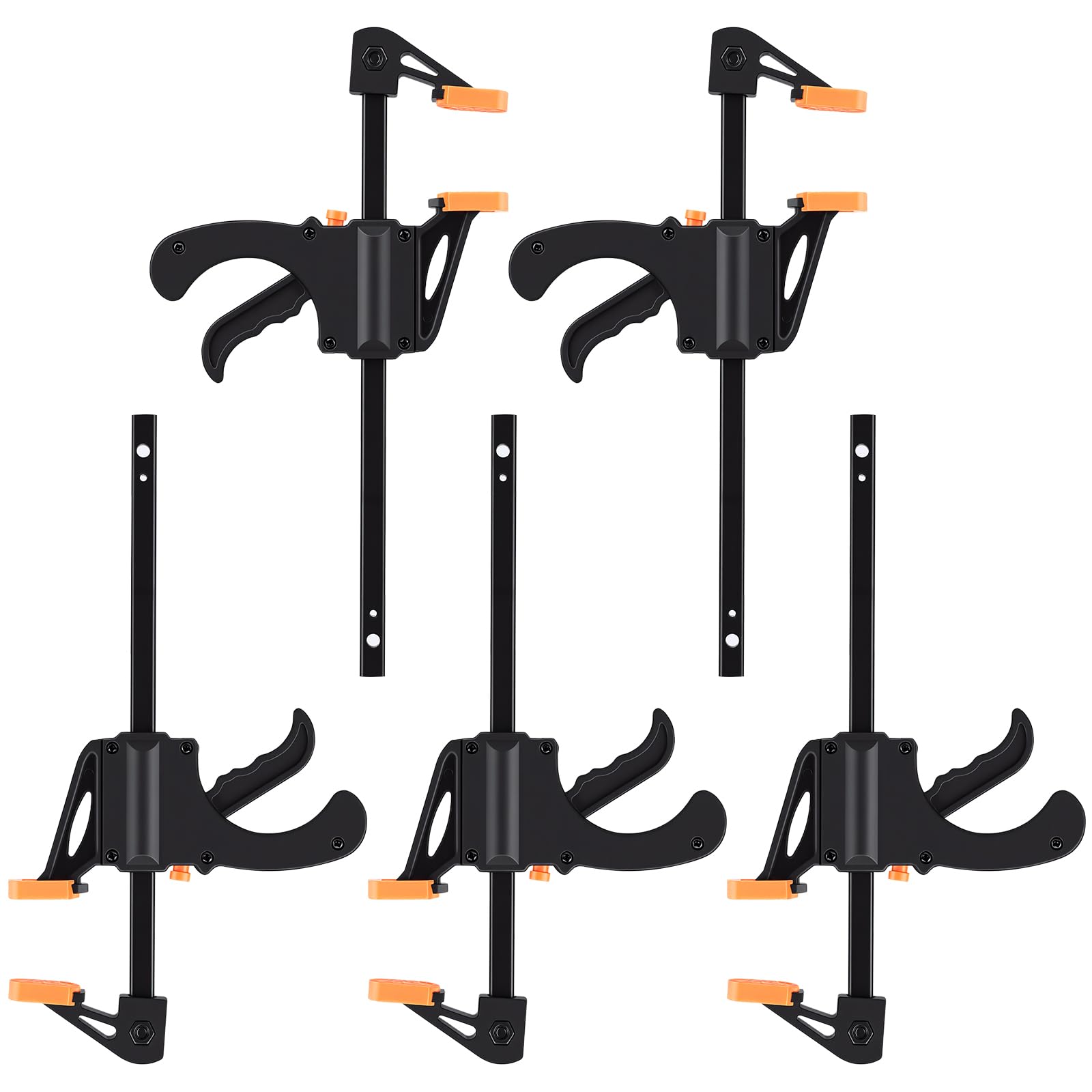 5 Pcs Sargentos Carpintero, Sargentos para Madera, 10cm Abrazaderas F para Carpintería, Herramientas Carpinteria Madera, Abrazaderas de Agarre Rápido para manualidades hechas a mano