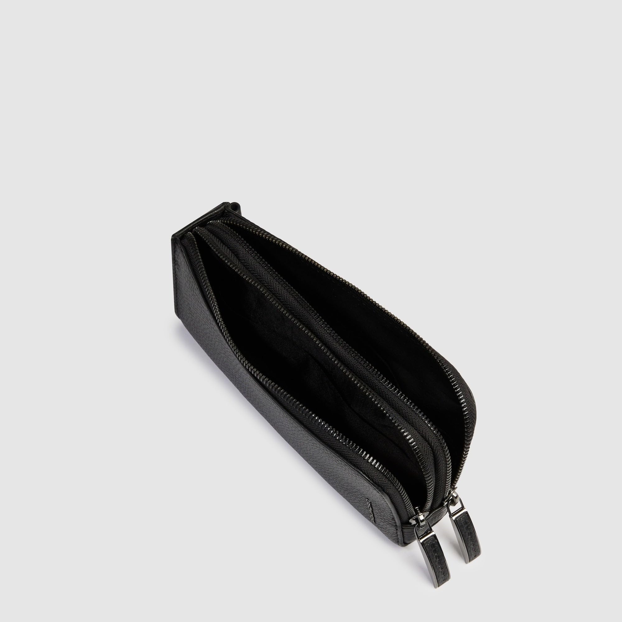 Pochette uomo in pelle portaocchiali