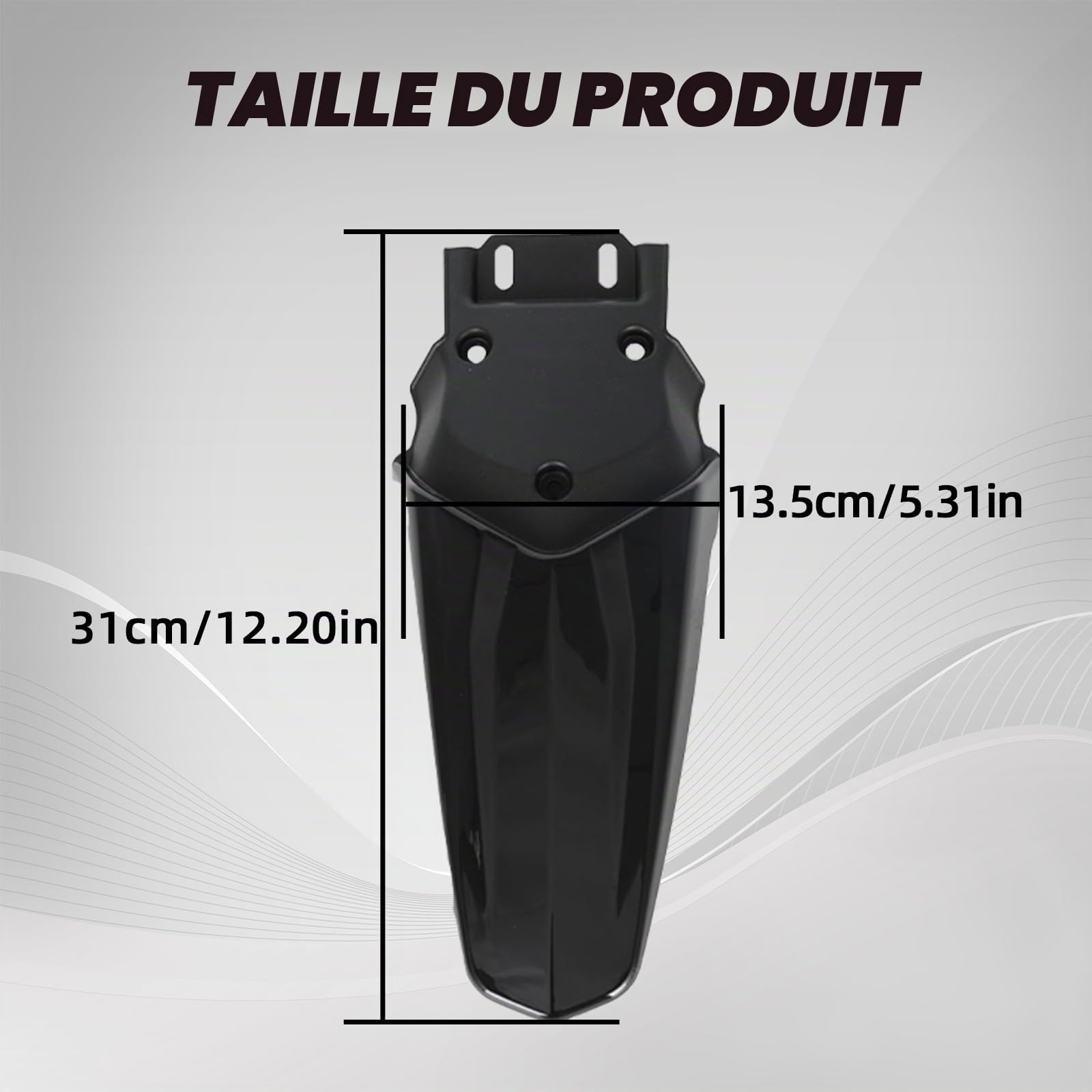 CHANGCHENG Garde-boue arrière pour Talaria - Garde-boue en plastique pour moto tout-terrain électrique Talaria Sting MX3 MX4 MX5 - Noir