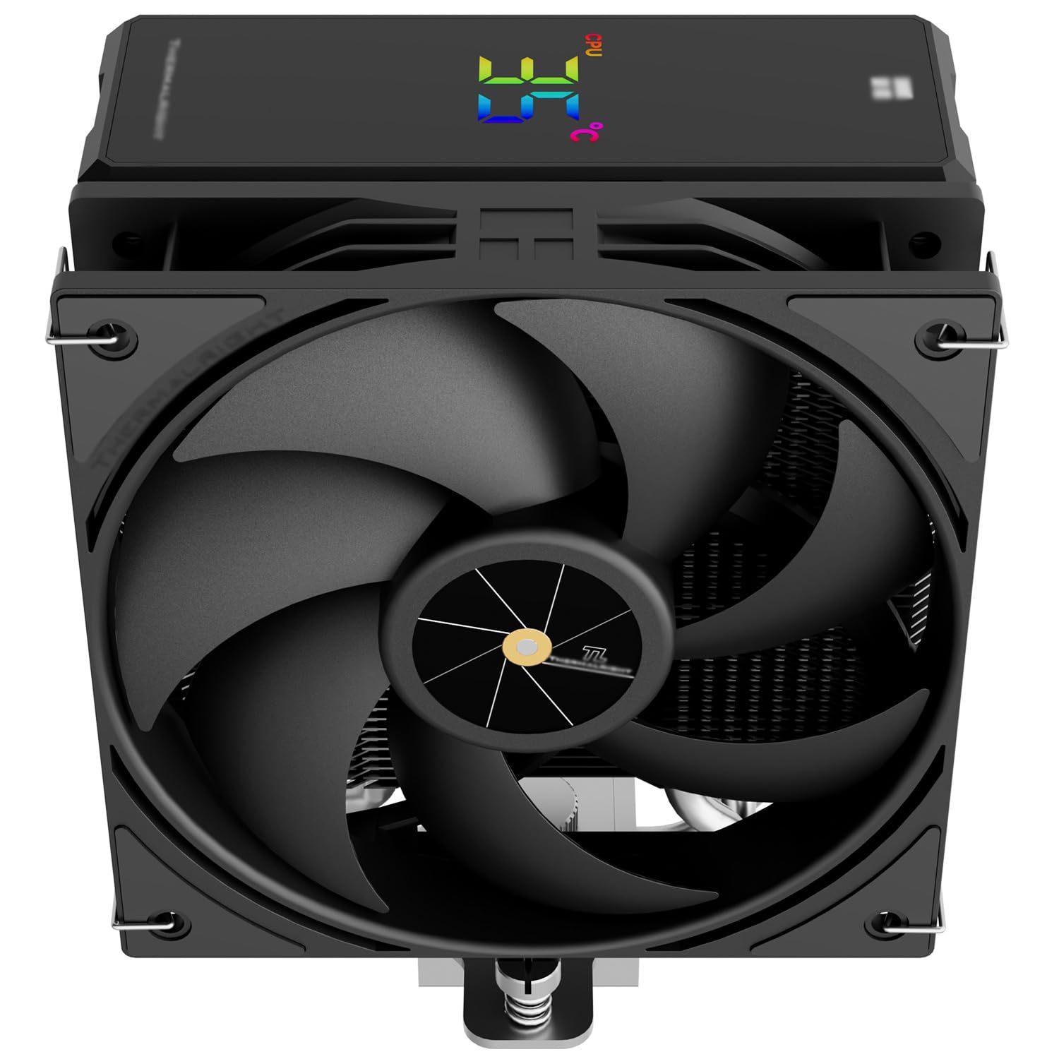 TR-Thermalright Assassin X 120 Digital schwarzer CPU-Kühler, 4x6mm Wärmerohre, 120mm CPU-Lüfter-2000U/min, Digital Display Board Top Cover, für AM5/AM4, Intel lga1851/1700, Schwarz