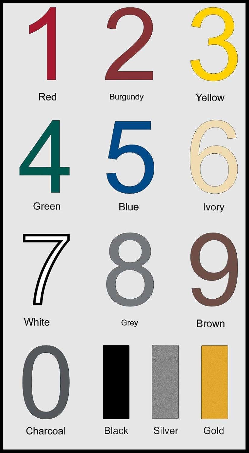 Comfort House Acrylic Plastic Script Letters Address Sign - Spelled Out Cursive Script House Numbers or Street Name or Words # P2404