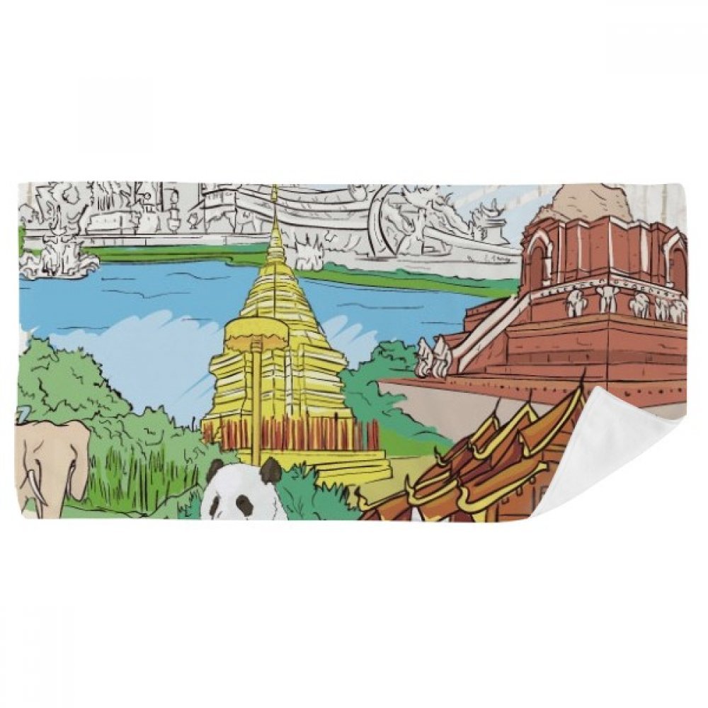 Serviette de bain Chiang Mai Panda pour vos voyages et votre routine bien-être