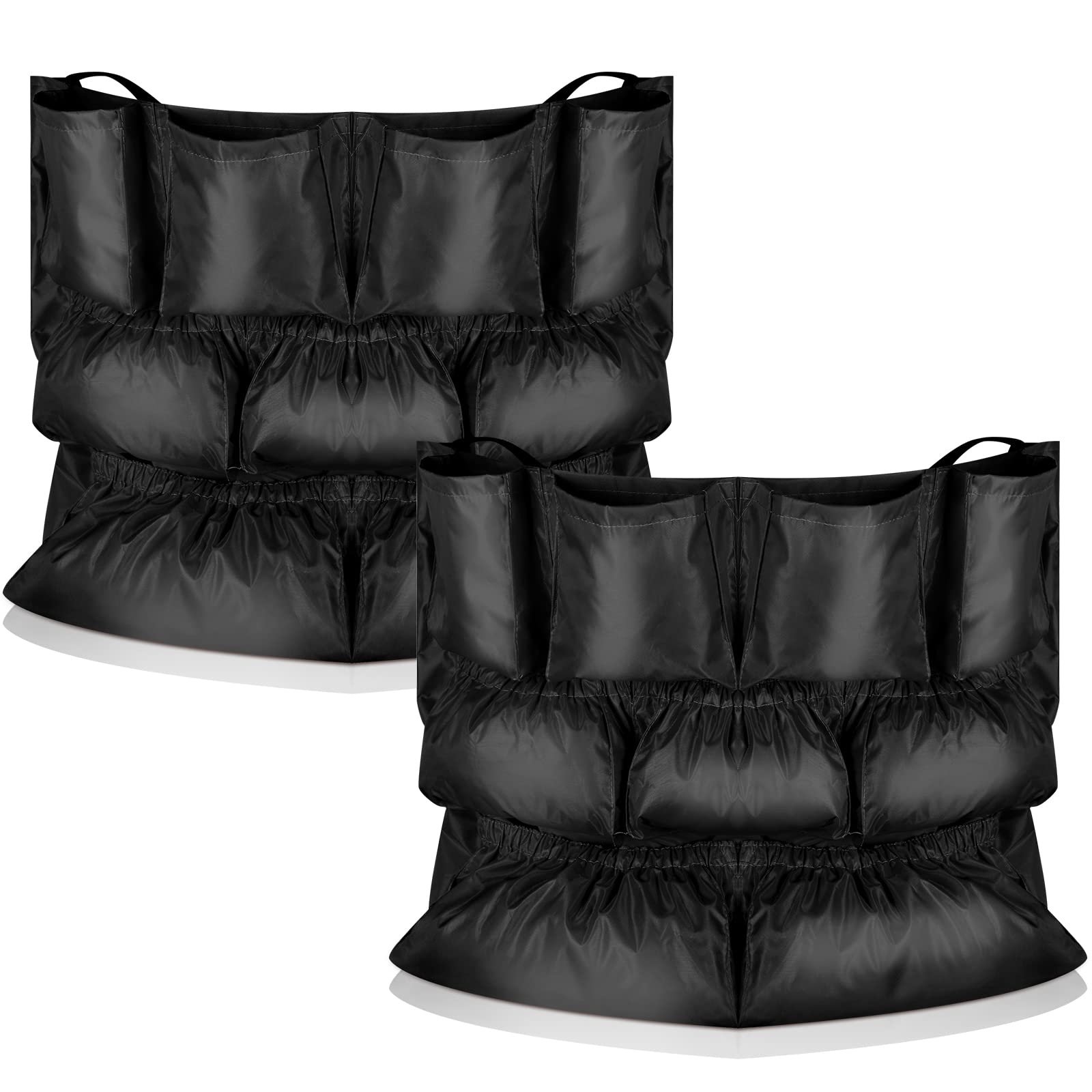 Frienda 2 Pcs Trash Can Bag Caddy Cleaning Bag Fit 32-50 Gallon Can, Black