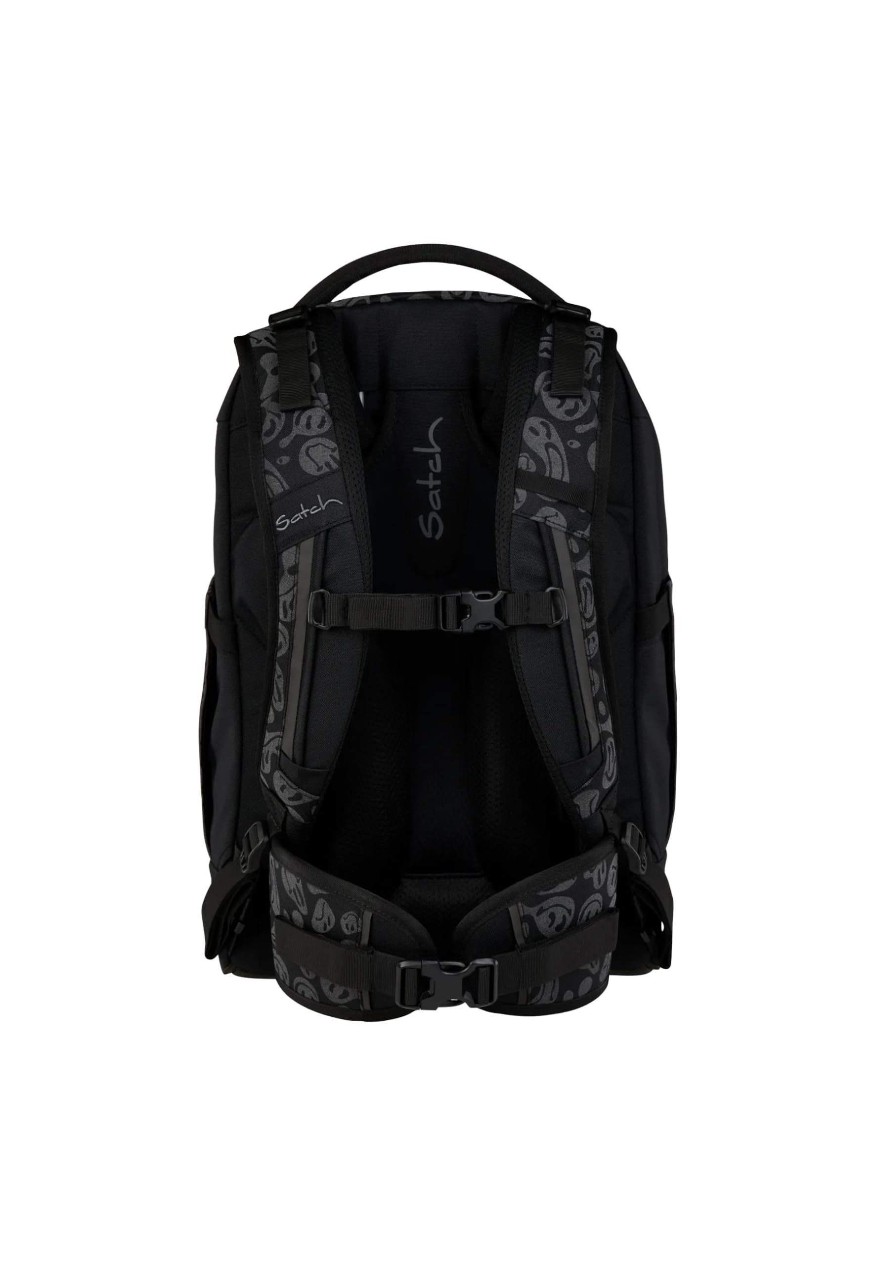 satch set zaino scolastico pack set Blurry Faces - Nero | Set ergonomico da 3 pezzi con capacità di 30 L, completo di astuccio e borsa sportiva per la scuola