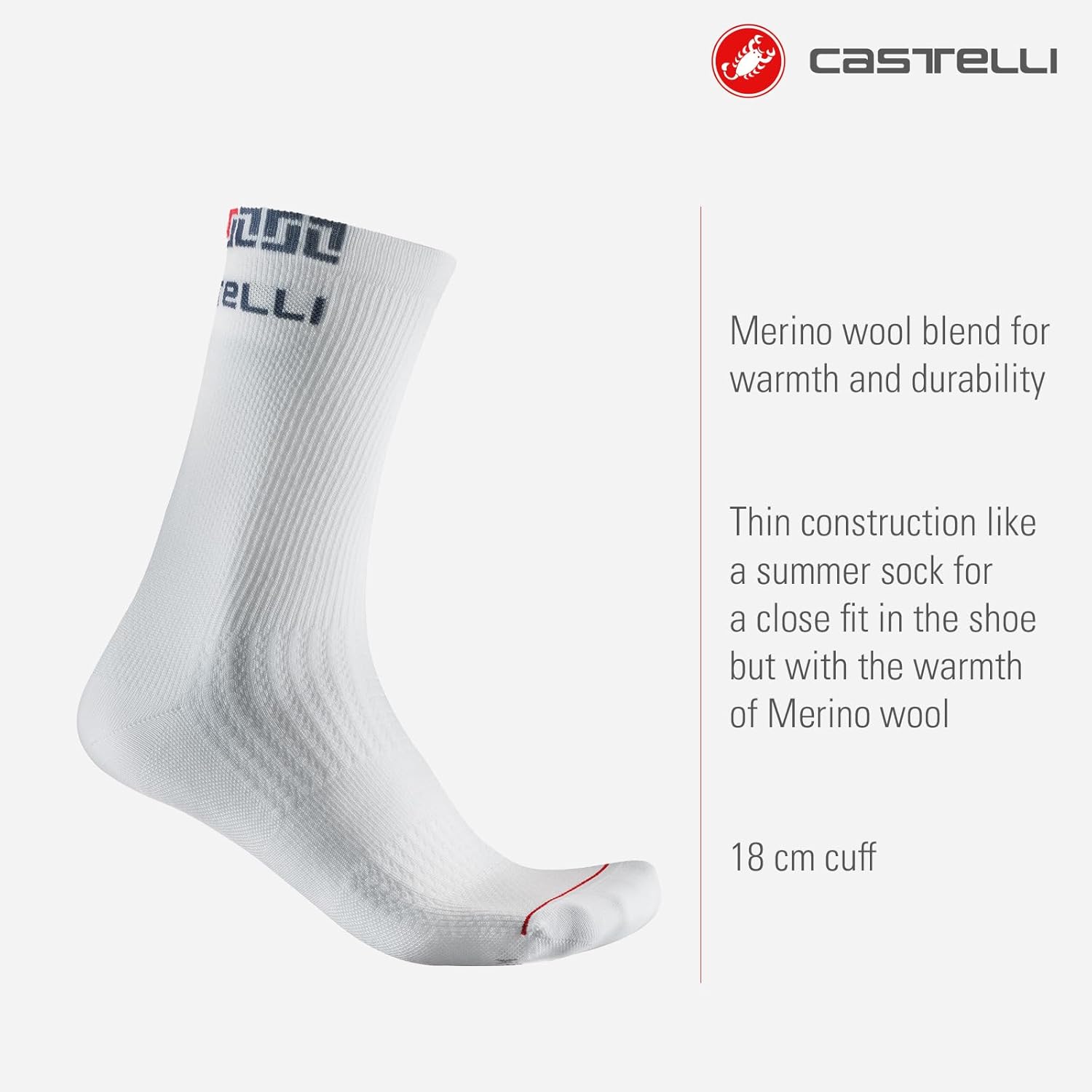 CASTELLI, Bandito Merino 18 Sock - Image 2