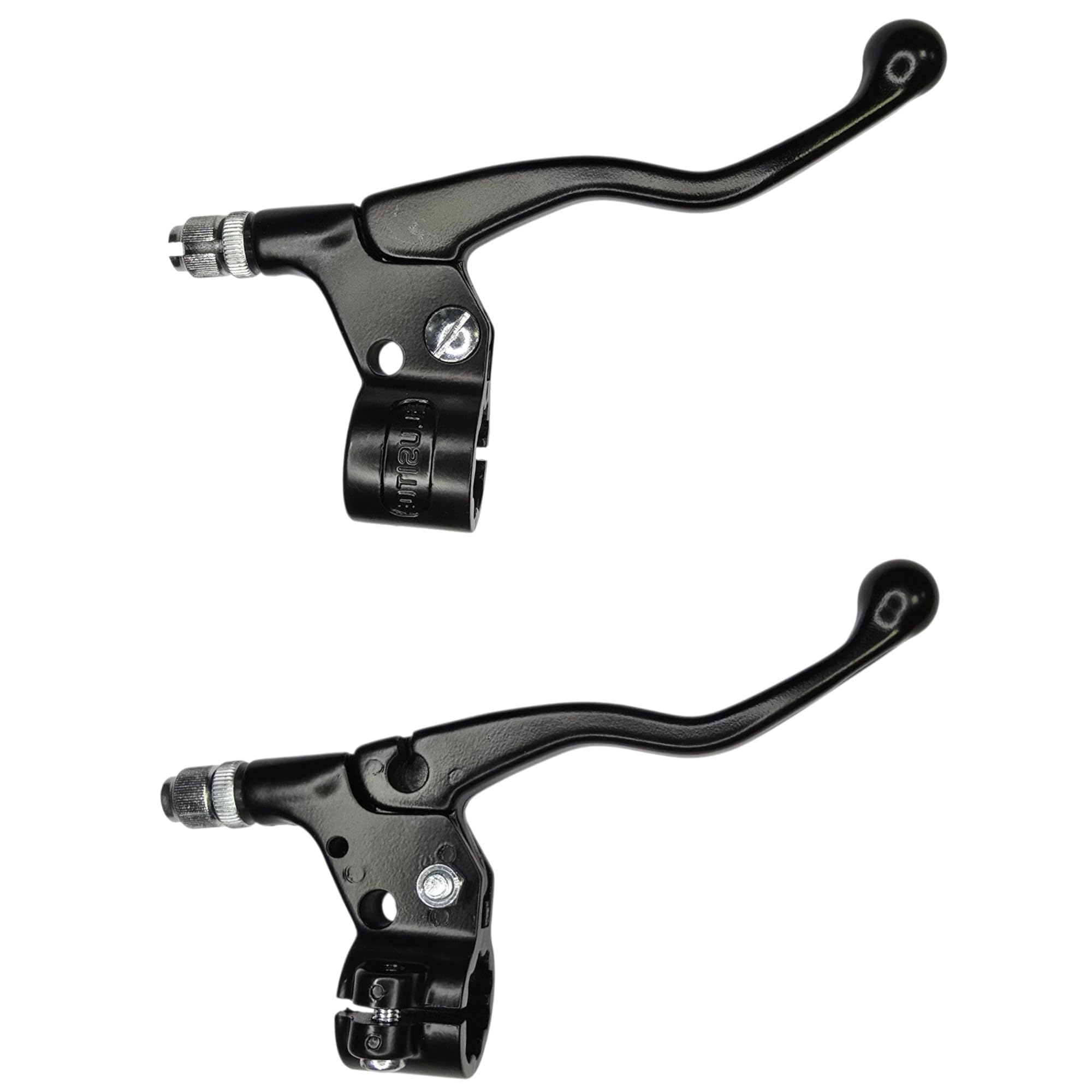 cyclingcolors Kit Puños Moto Ciclomotor Scooter con Acelerador y Manetas Izquierda Derecha – Manillar 22 mm – Revestimientos de Goma Antideslizante – Diseño Racing, negro