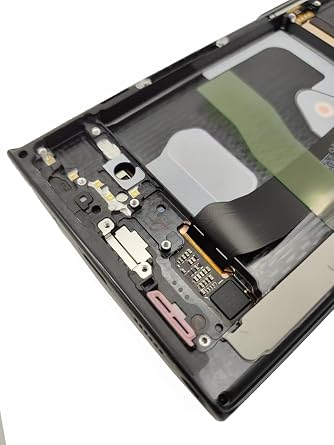 LCD Screen Replacement for Samsung Galaxy Note20 Ultra 5G SM-N986 N986B N986U 6.9 inch Mobile Phone Touch Screen Display Assembly (with Frame) + Tools by R RONPHONE (Black)