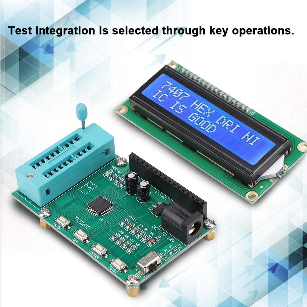TES200 IC Tester with display showing test in progress