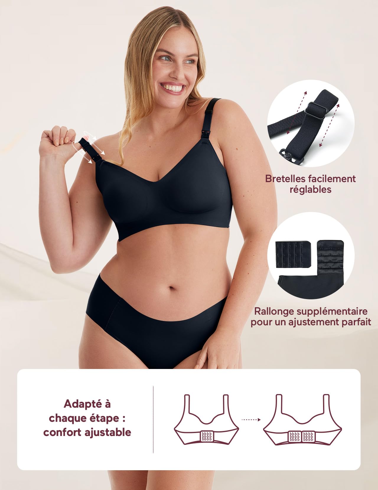 momcozy Soutien-Gorge Allaitement, sans Couture brassière Allaitement, Confort Soutien-Gorge sans Armature - 5