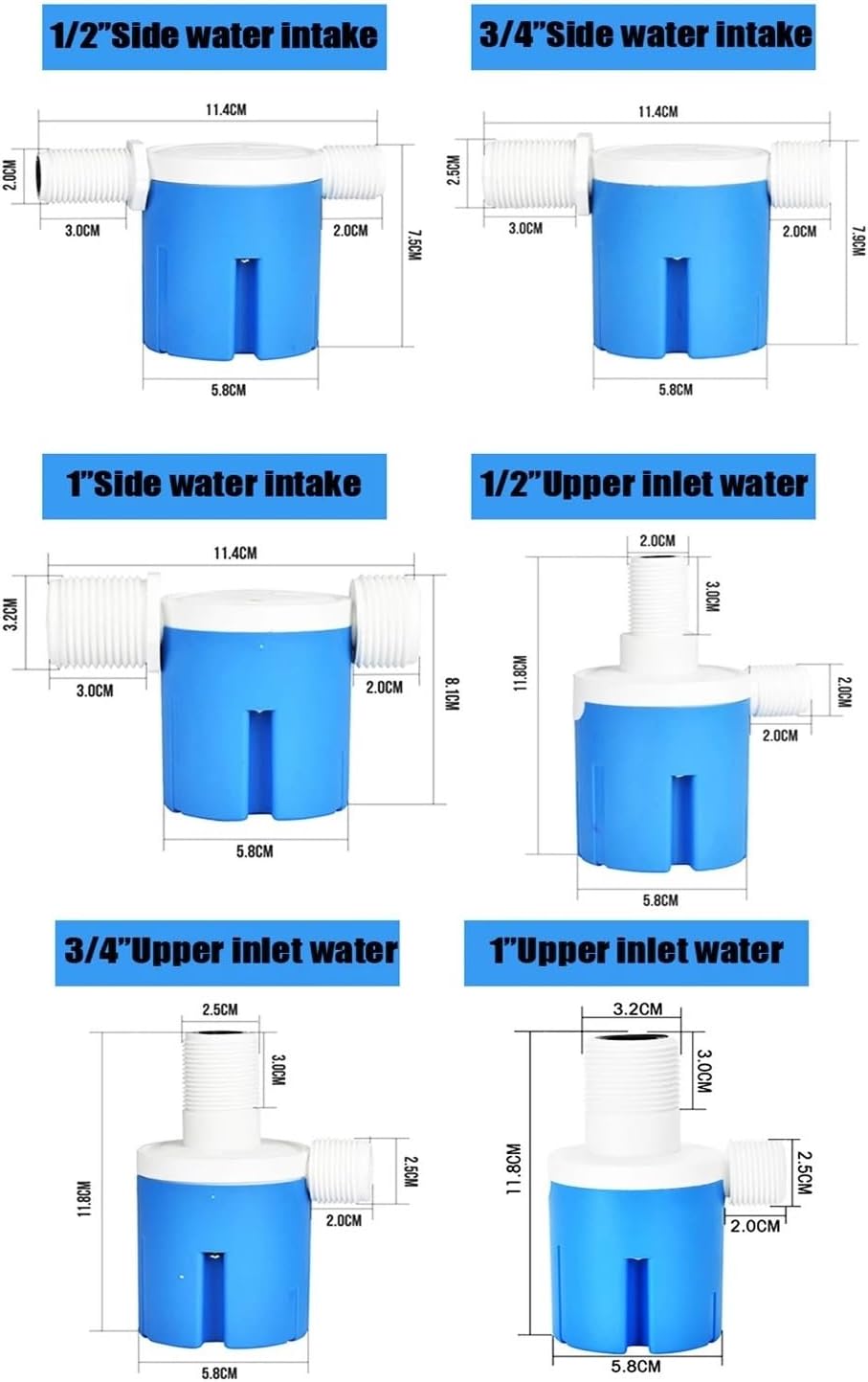 1/2" 3/4" 1" Automatic Water Level Control Valve Float Ball Tank Tower Pool Switch Inlet Stop(1",INTERNAL INSTALLATIO_UPPER INLET WATER)