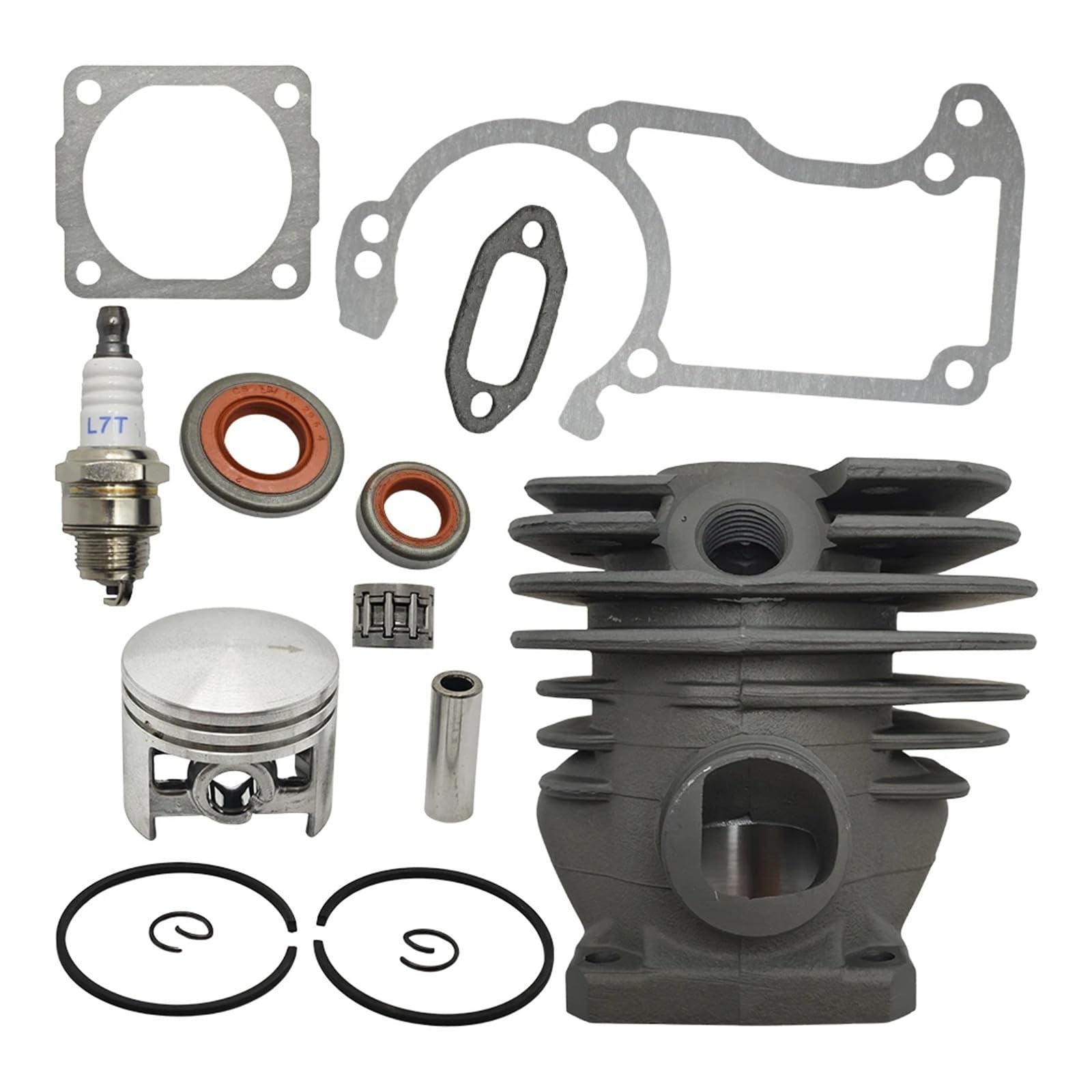 Compatible con motosierra Stihl MS240 024, pieza de repuesto 1121 020 1200, pieza for herramienta de jardinería, kit de juntas y sellos de pistón de cilindro de 42 mm.