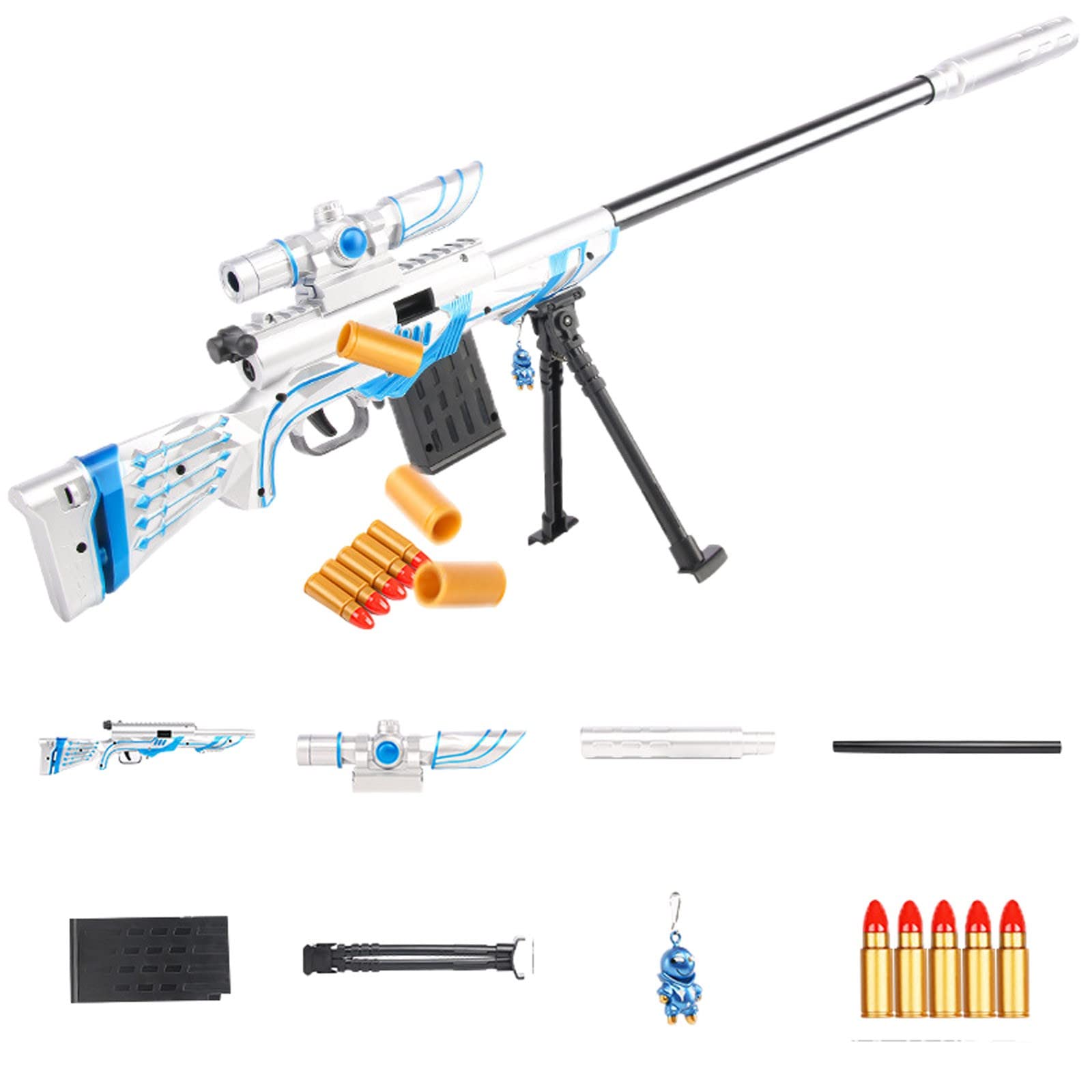 Buy Sniper Foam Bullets, Manual AWM Sniper , Throwing Bullet Shell