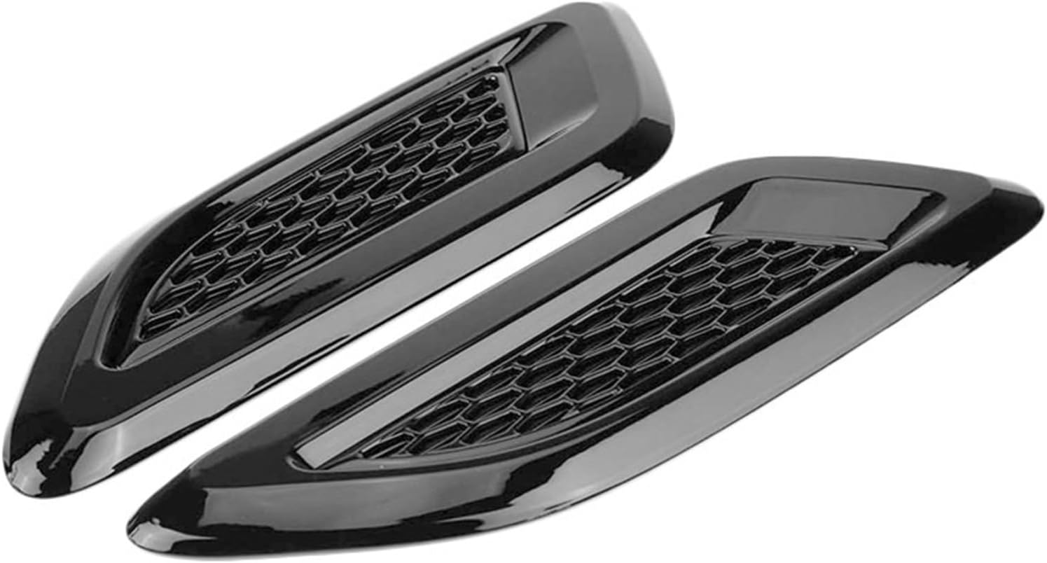 Universal Car Hood Scoop Decoration Cover Fit for BMW F10 F30 G30 E60 Audi TT Mk2 Peugeot 206 207 Fiat 500 Ford Focus Passat B6 Mazd(Black and Silver)