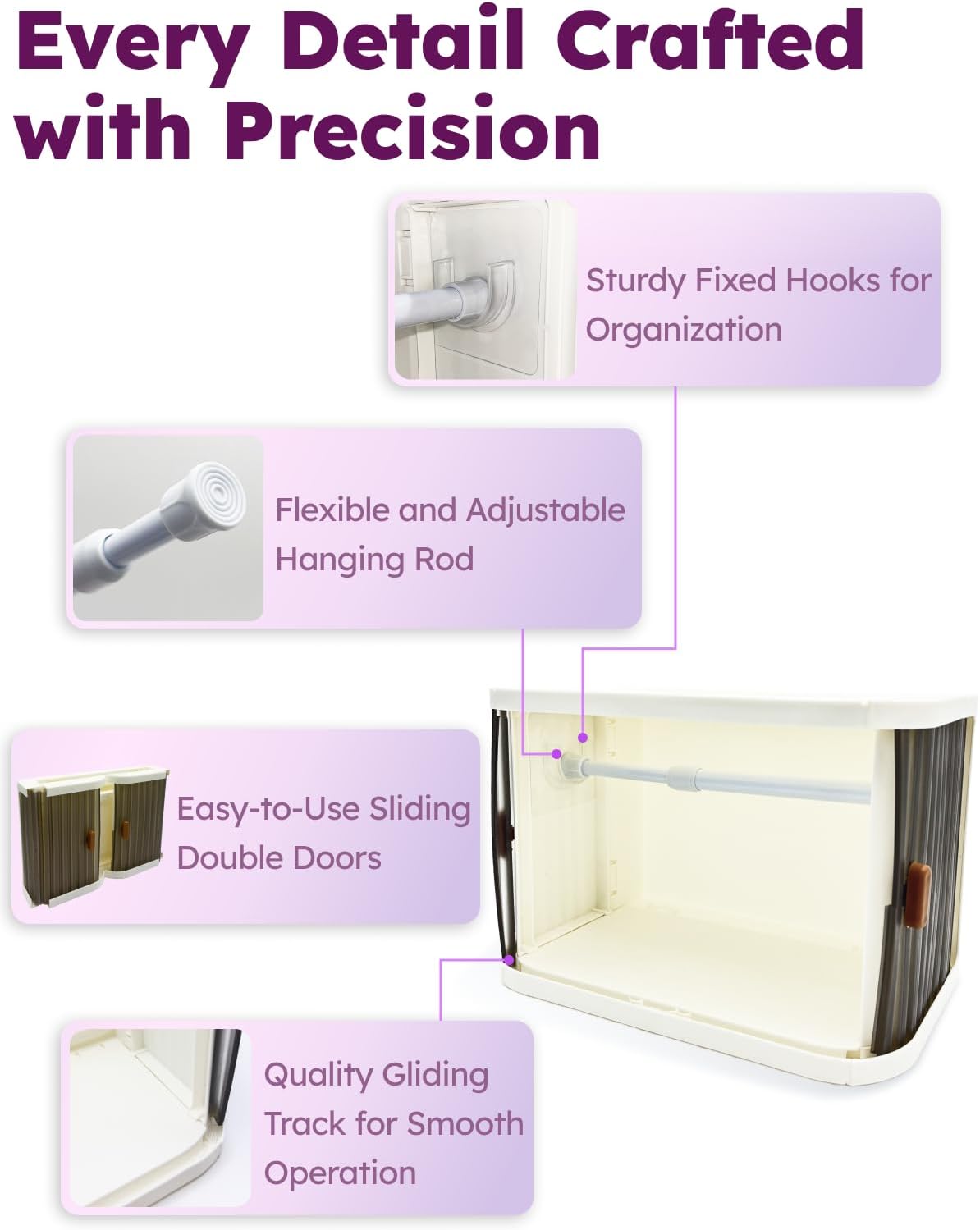 Doll Clothes Closet for Labubu, Foldable Wardrobe Organizer for Labubu Dolls, Compatible with Labubu Doll Clothes, Includes 20 Hangers & 1 Rod, Perfect Storage Solution for 15/17cm Dolls