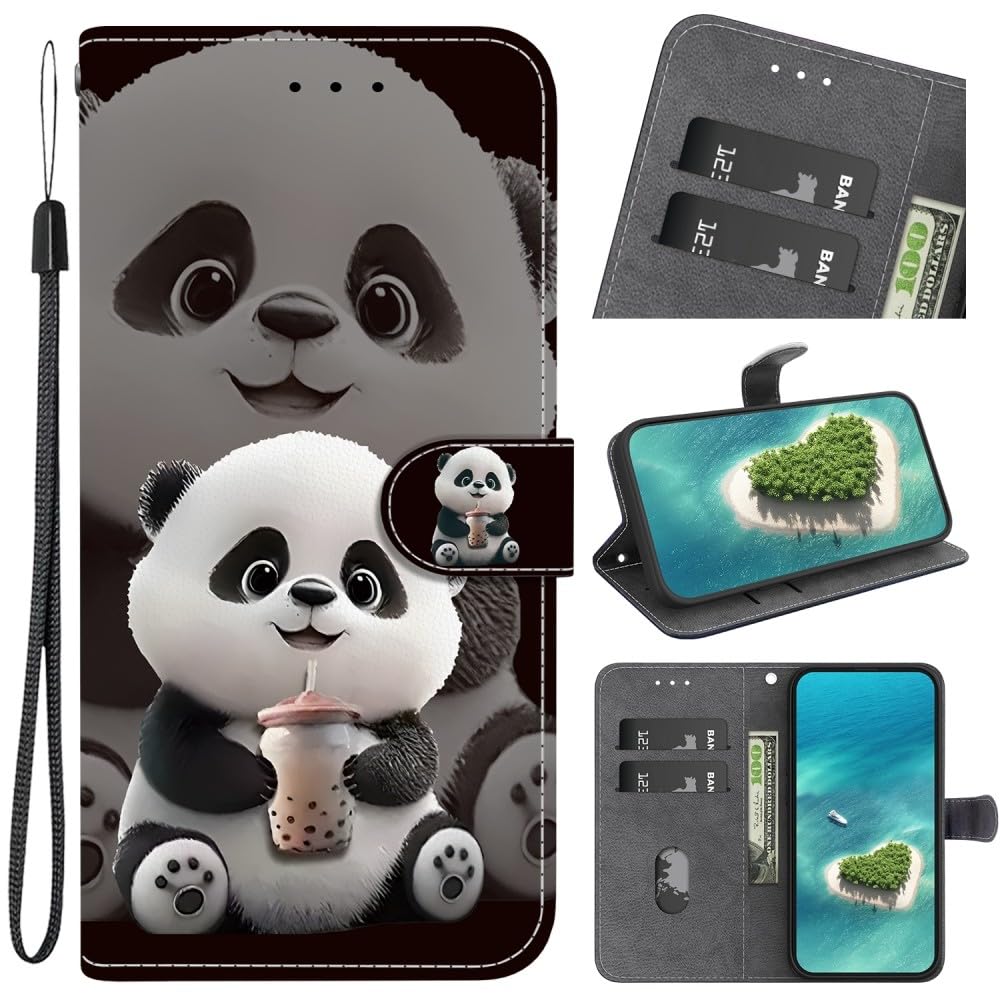 Étui iPhone 17 en cuir à motif ours finitions premium à rabat - 4