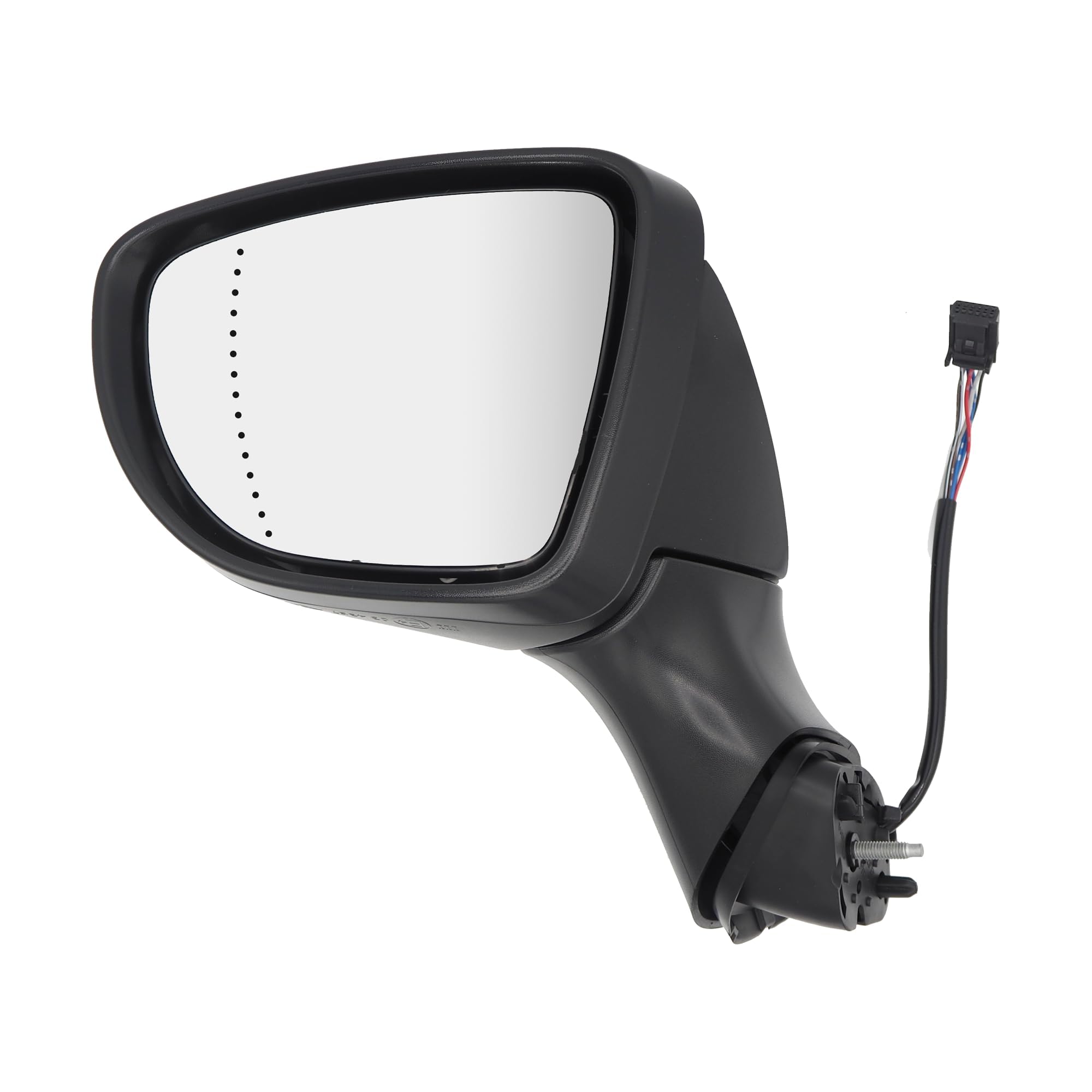 Specchietto Retrovisore Per Renault Clio IV 2012-2018, Termico, Con Freccia, Nero Opaco (Sinistra)