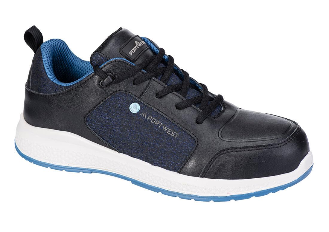 Chaussures de sécurité Basses Eco S3S Portwest Noir/Bleu T38