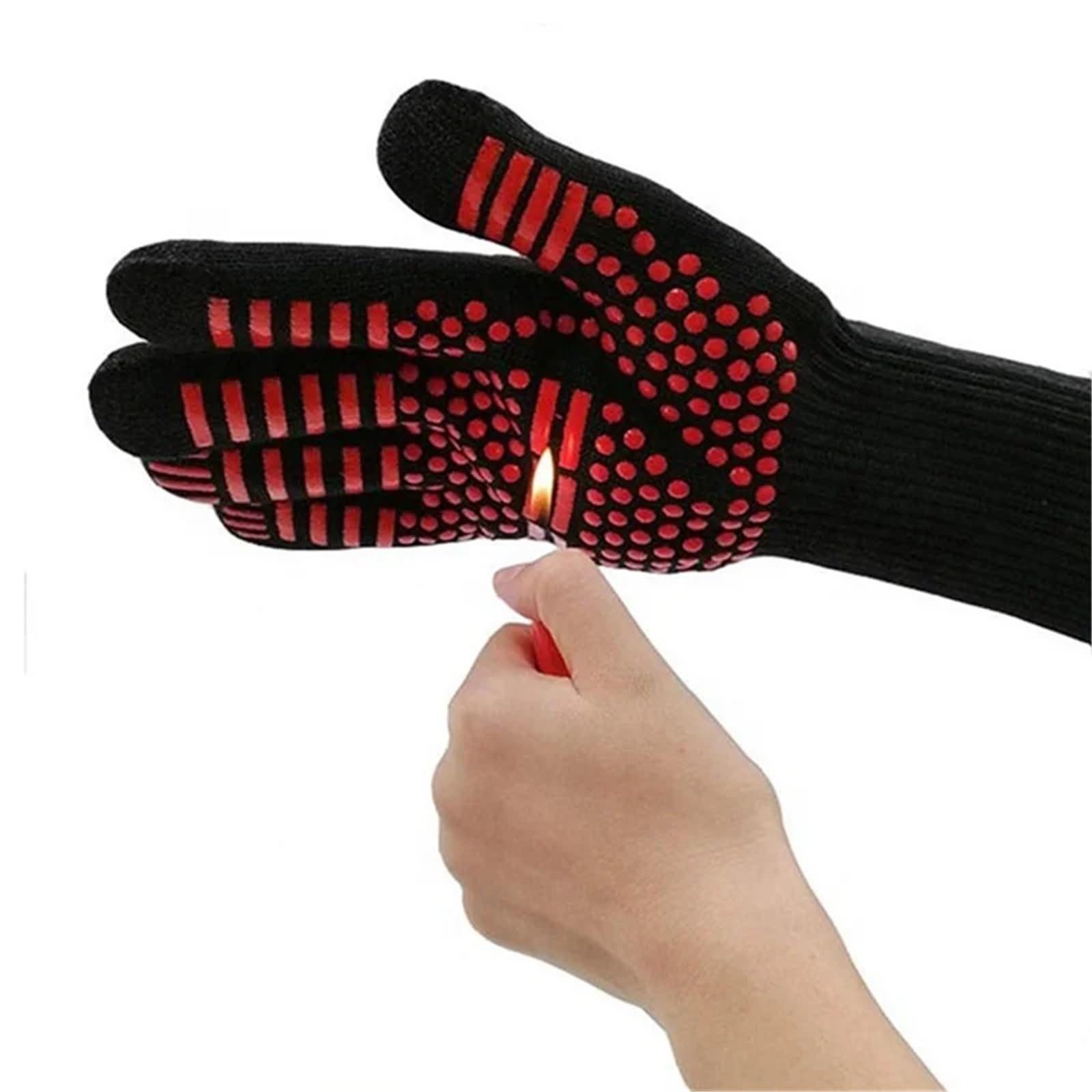 Guantes Para Barbacoa Guantes bicapa resistentes a altas temperaturas, guantes for asar, manoplas antideslizantes de silicona for horno, resistencia al desgaste, barbacoa, cocinar y hornear Para Asar,