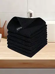 Panos de prato de cozinha 100% algodão, tecido waffle, pacote com 6 panos de prato ultra macios, absorventes e de secagem rápida, 30 x 30 cm, panos de prato para secar pratos e uso diário na cozinha