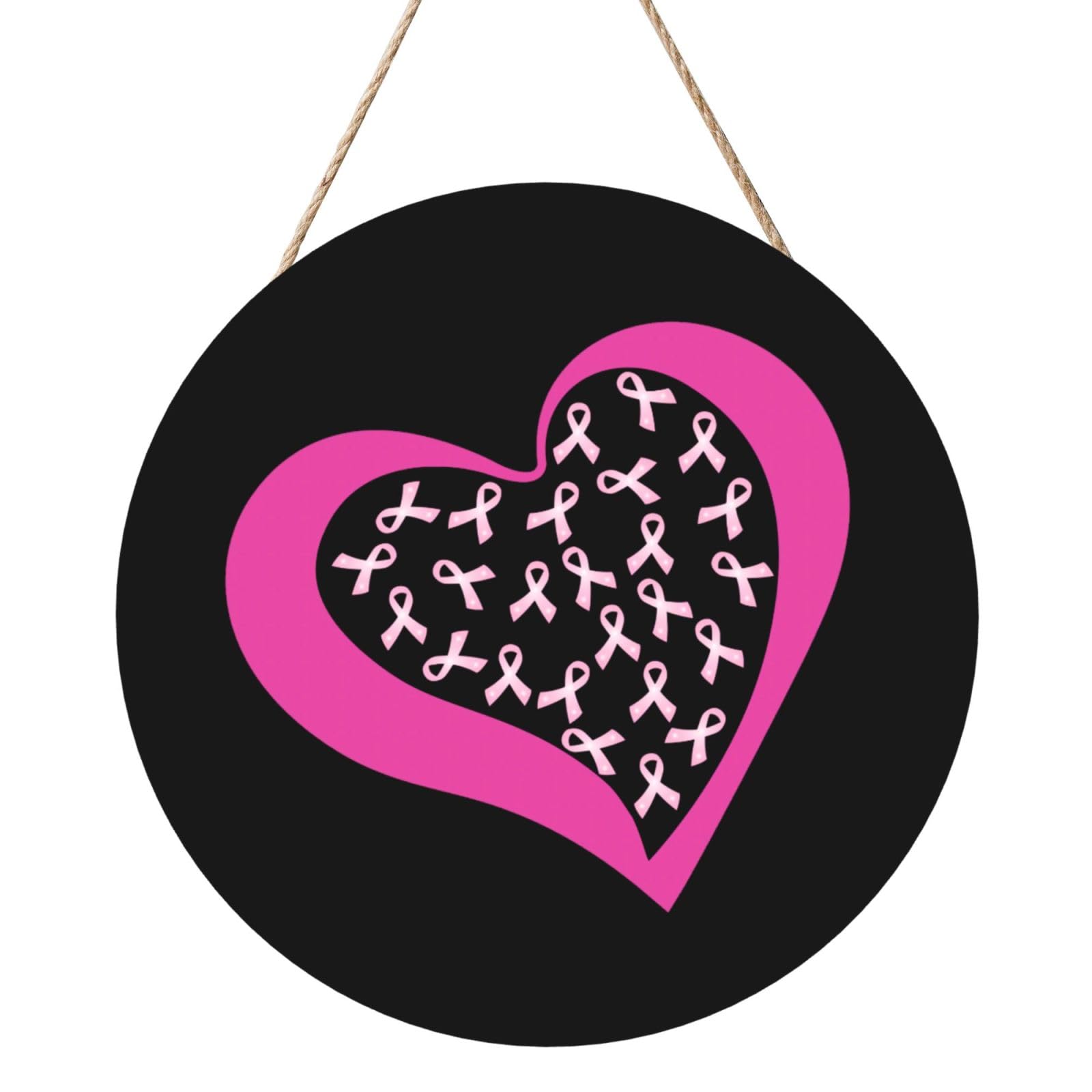 Breast Cancer Awareness Door Signs Plaques Wood Welcome Sign For Front Door Wall Hanging For Home Farmhouse Office Classroom Party Decoration