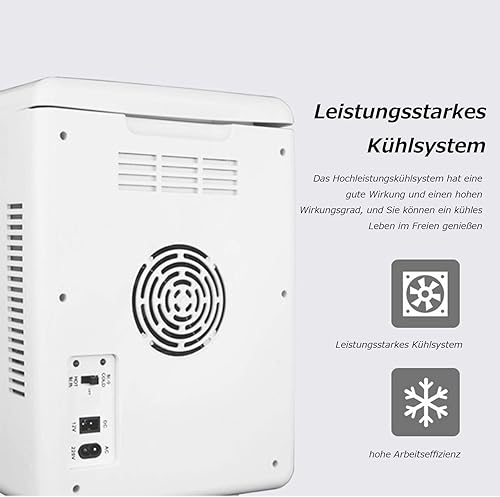 Miniatura 4 de Refrigerador de coche 10L Mini refrigerador portátil pequeño para habitaciones, mini refrigerador para bebidas, mesa de minibar silenciosa,